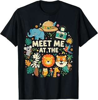 Meet Me At The Zoo Safari Animal Theme T-Shirt Unisex T-shirt, Sweatshirt, Hoodie, Long Sleeve Tee - T-Shirt, Sweatshirt, Hoodie