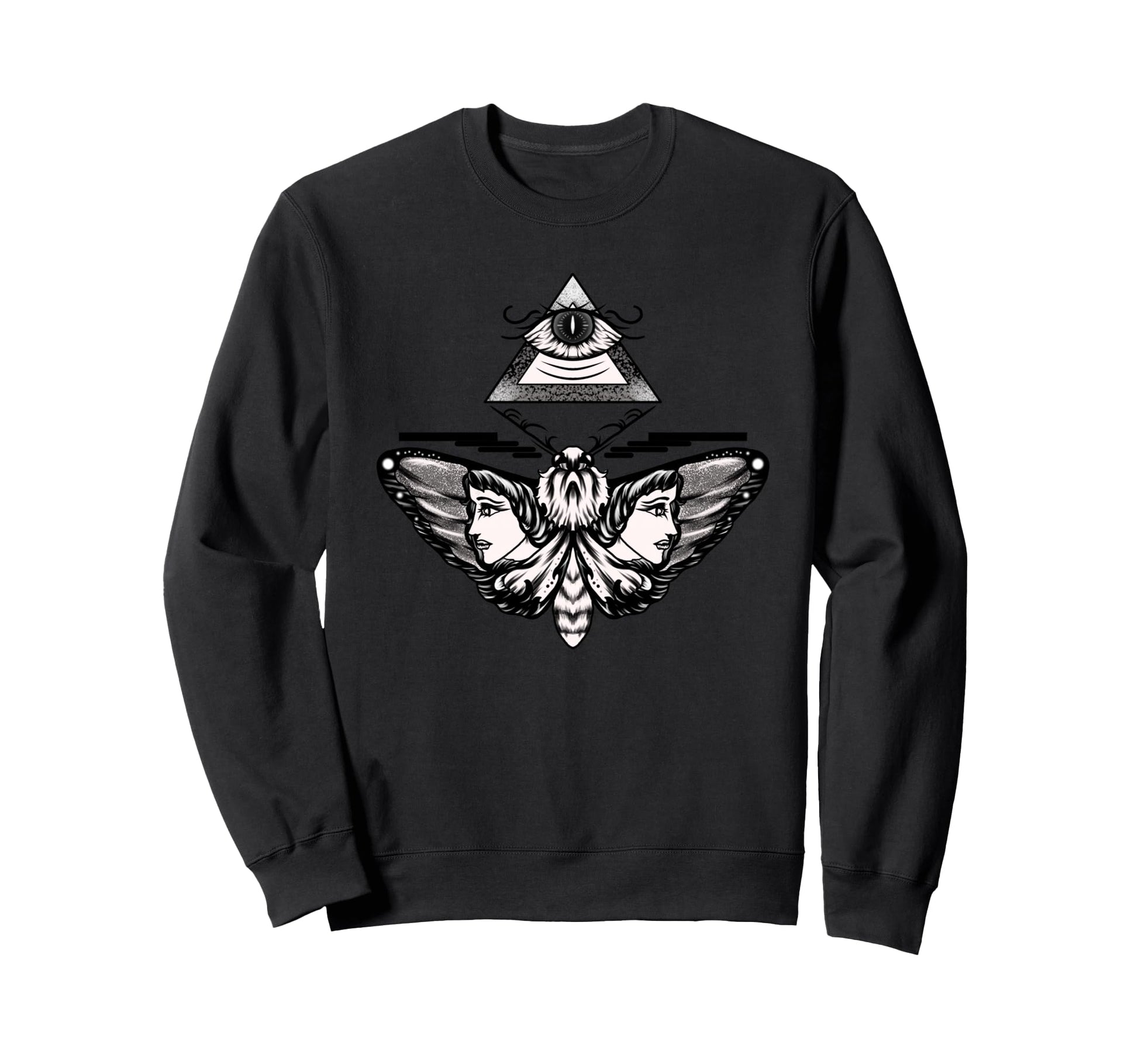 Butterfly Beautiful Mandala Retrot Sweatshirt - Trendy Graphic for Adults - T-Shirt, Sweatshirt, Hoodie