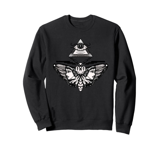 Butterfly Beautiful Mandala Retrot Sweatshirt - Trendy Graphic for Adults - T-Shirt, Sweatshirt, Hoodie