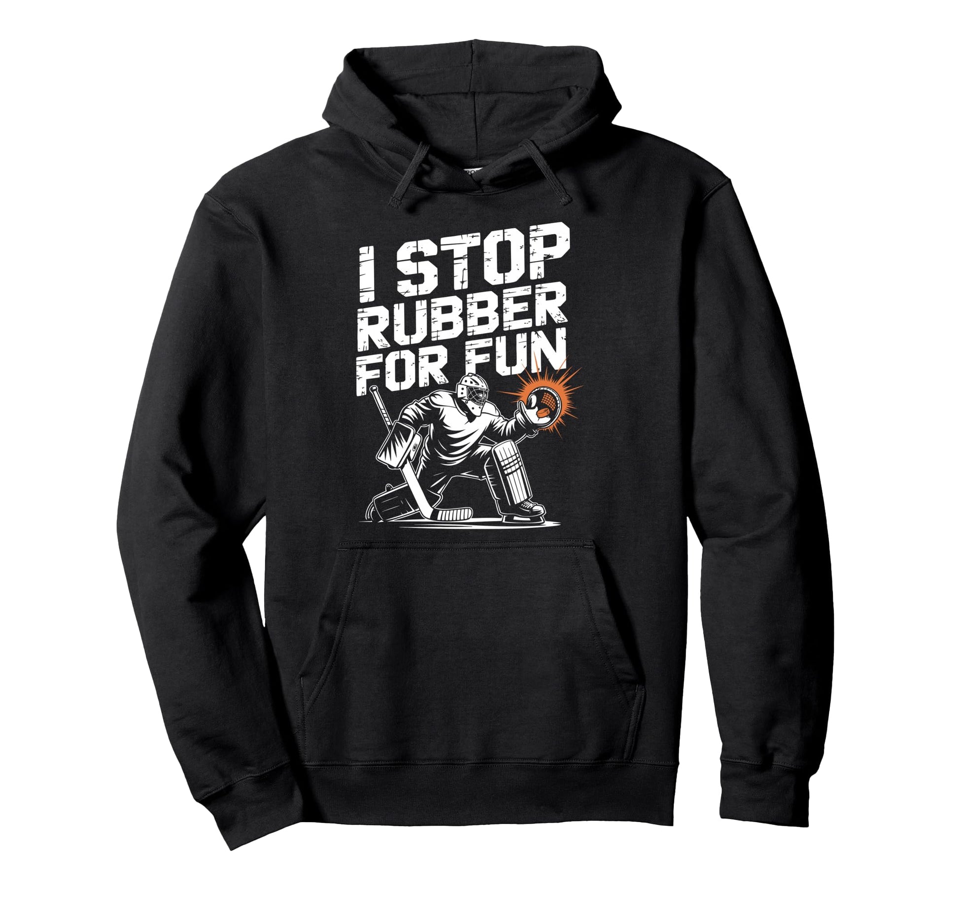 Ice Hockey Goalkeeper Saves Goalie Hoodie - Unique Graphic for Adults - T-Shirt, Sweatshirt, Hoodie