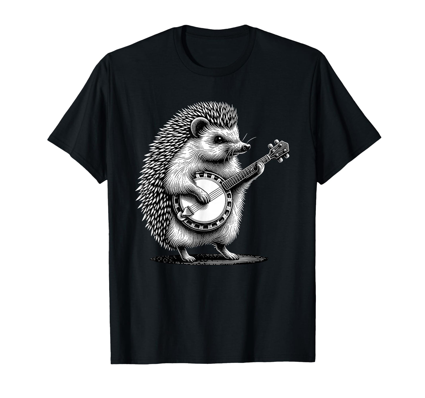 Hedgehog Playing Banjo Marching Band T-Shirt - Aesthetic Graphic Men Women - T-Shirt, Sweatshirt, Hoodie