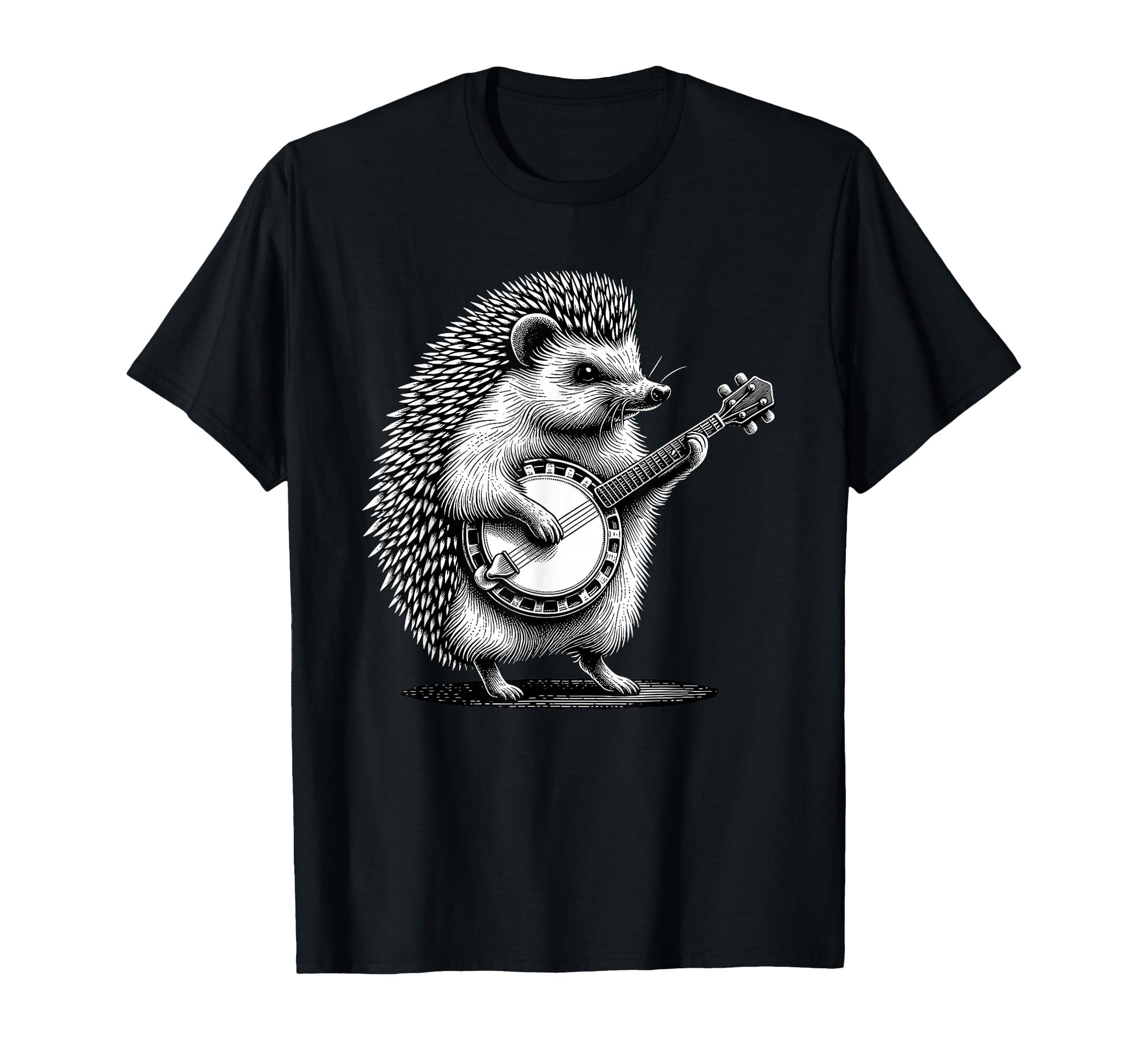 Hedgehog Playing Banjo Marching Band T-Shirt - Aesthetic Graphic Men Women - T-Shirt, Sweatshirt, Hoodie