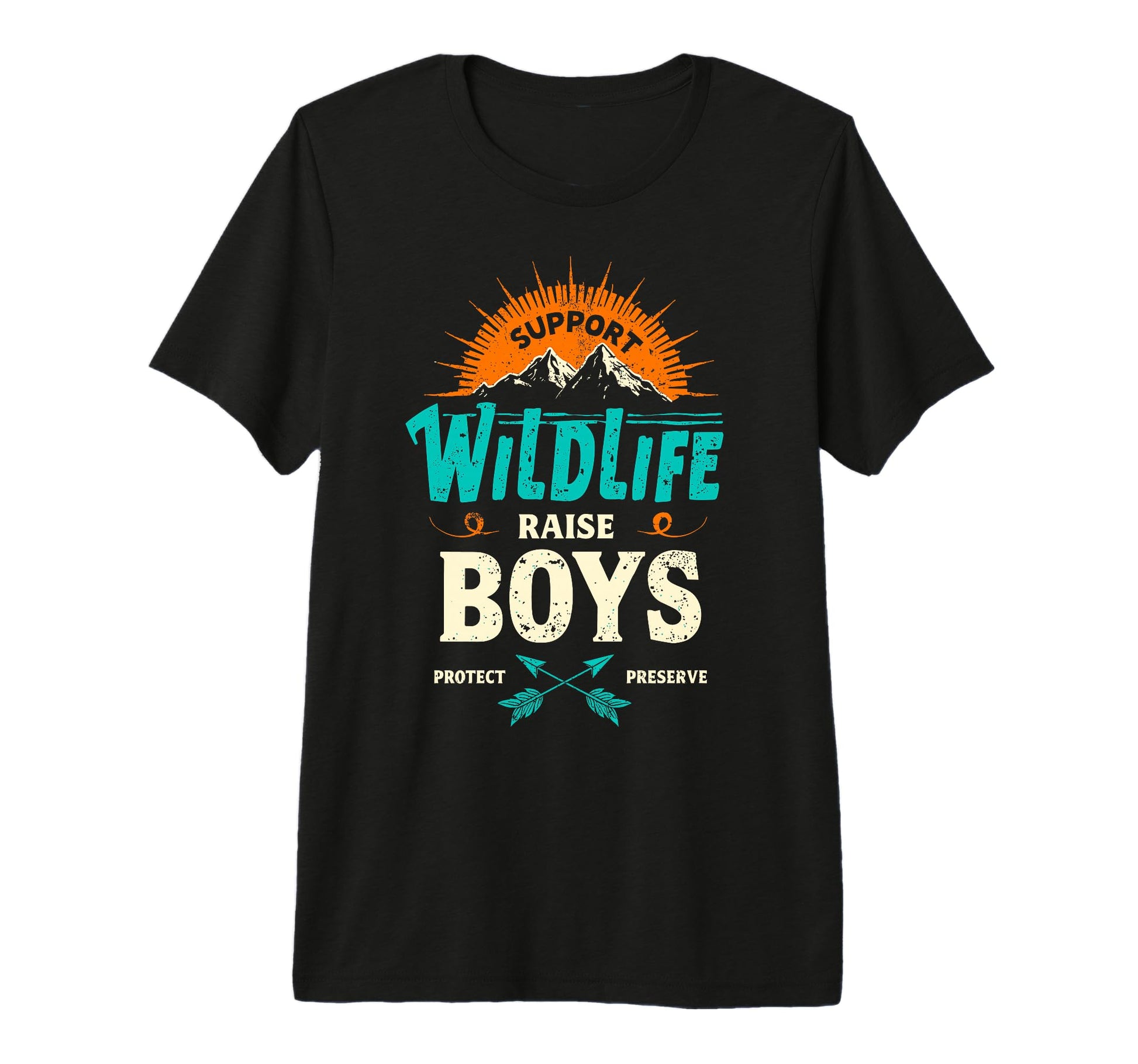Support Wildlife Raise Camping Mom Dad T-Shirt - Trendy Graphic Men Women - T-Shirt, Sweatshirt, Hoodie