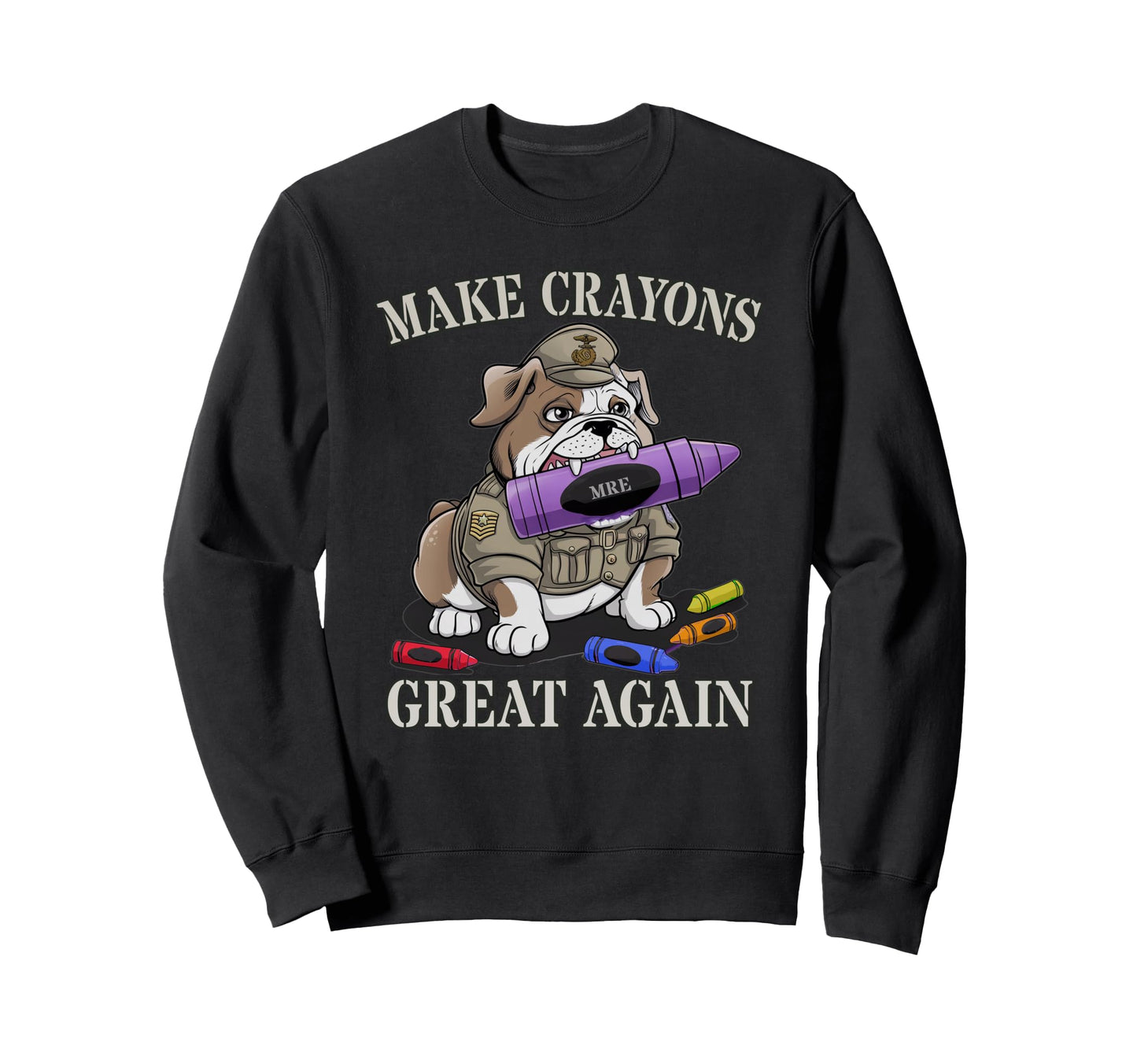Funny Make Crayons Great Again Sweatshirt - Fun Novelty Design for Adults - T-Shirt, Sweatshirt, Hoodie