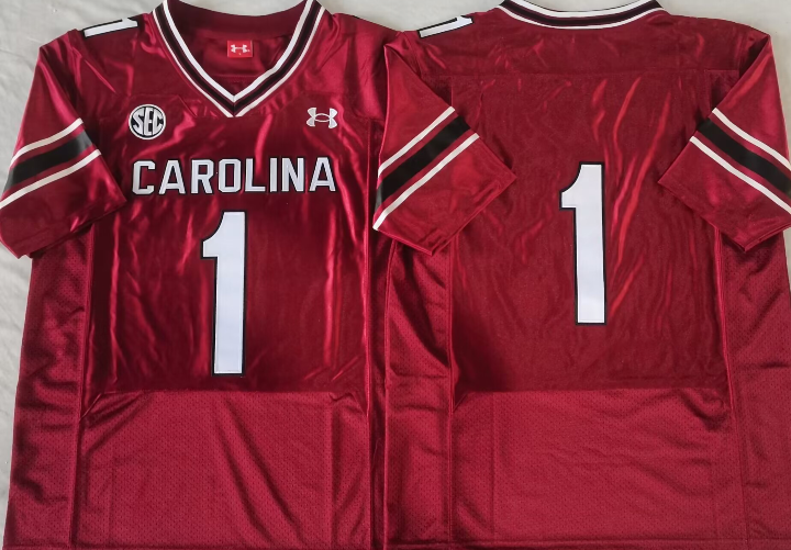 Men's South Carolina Gamecock Maroon Player Game Jersey sports jersey product view 1