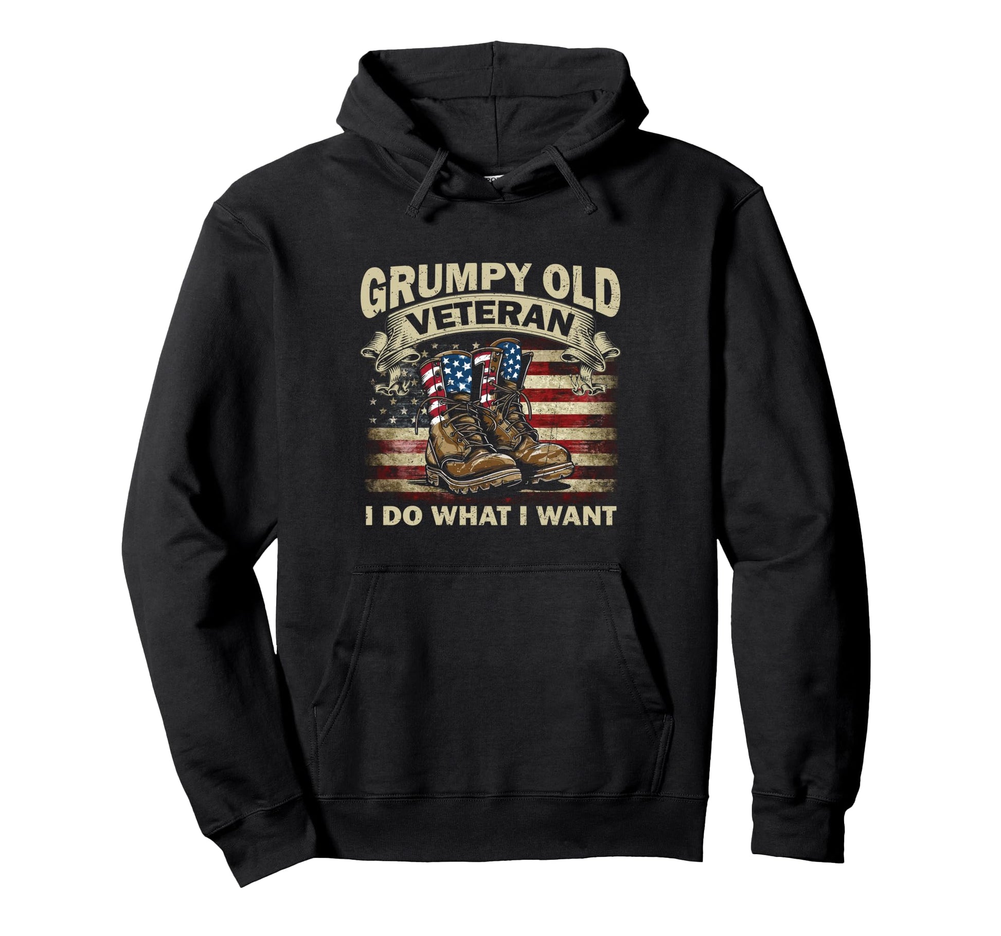 Proud Grumpy Old Veteran I Do What I Hoodie - Minimalist Print Men Women - T-Shirt, Sweatshirt, Hoodie