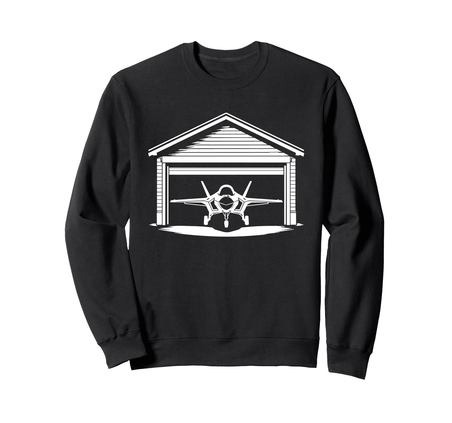 Funny Military Fighter Jet Garage Sweatshirt - Novelty Apparel for Adults - T-Shirt, Sweatshirt, Hoodie
