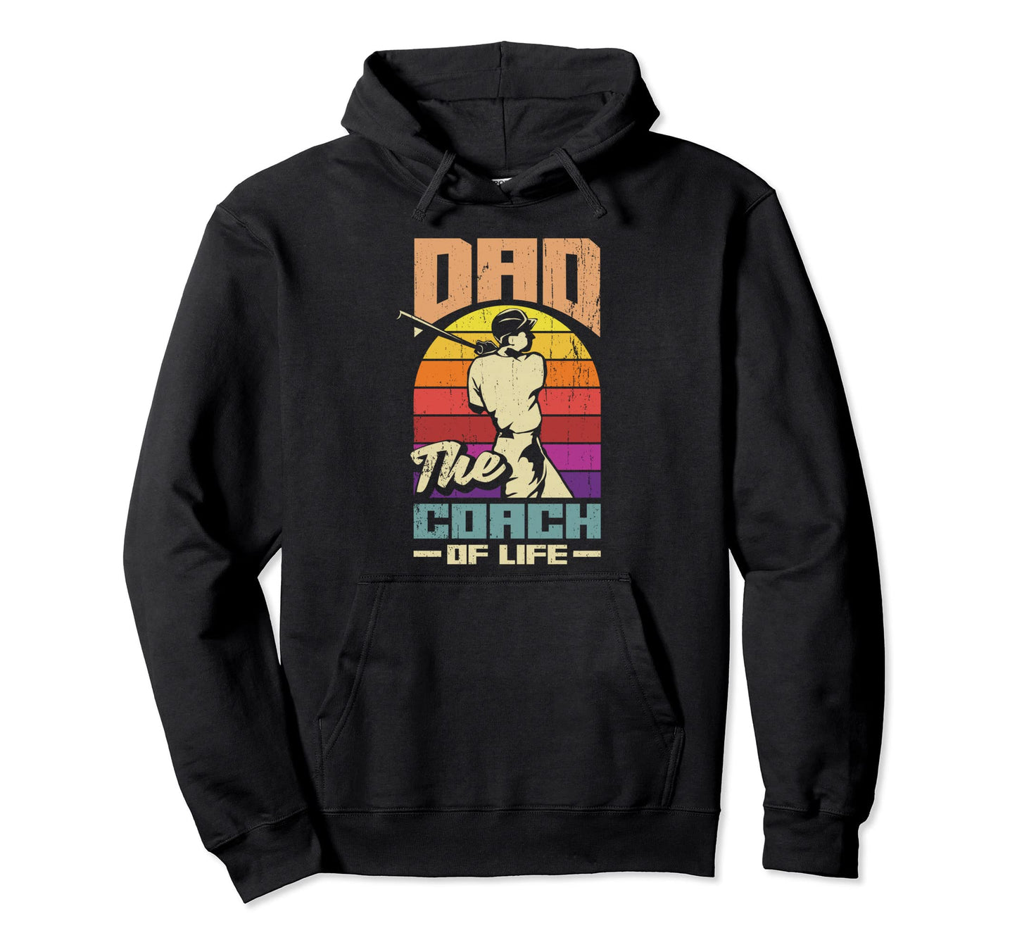 Dad Coch Life Fathers Day Baseball Hoodie - Unique Graphic Unisex - T-Shirt, Sweatshirt, Hoodie