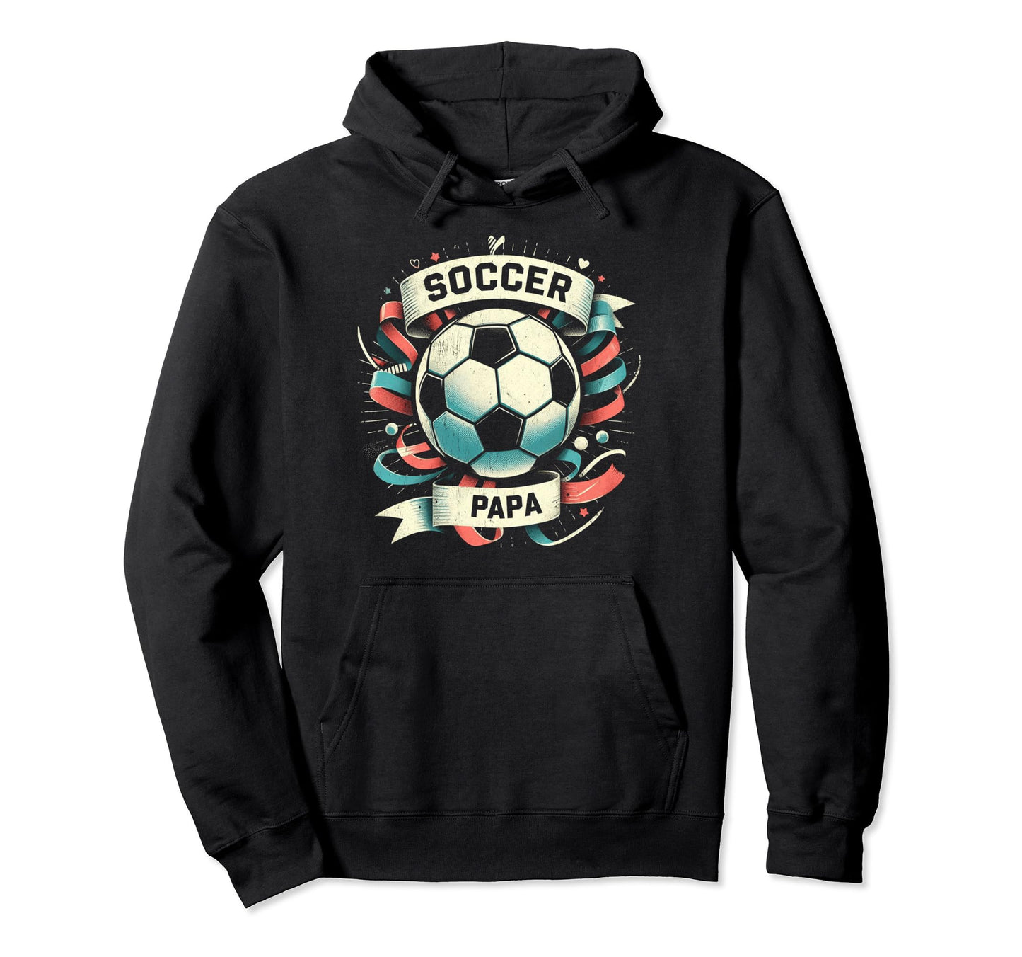 Soccer Papa Family Matching Dad Fathers Day Hoodie - Novelty Apparel Unisex - T-Shirt, Sweatshirt, Hoodie