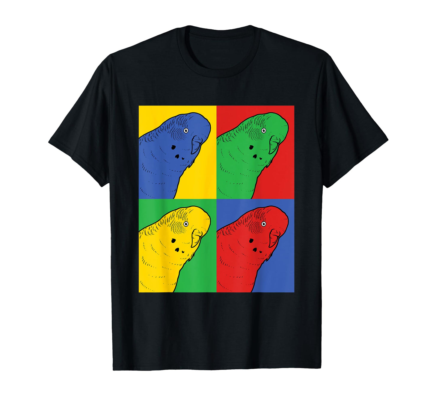 Budgie Pop Art Budgerigar T-Shirt - Trendy Graphic for Adults - T-Shirt, Sweatshirt, Hoodie