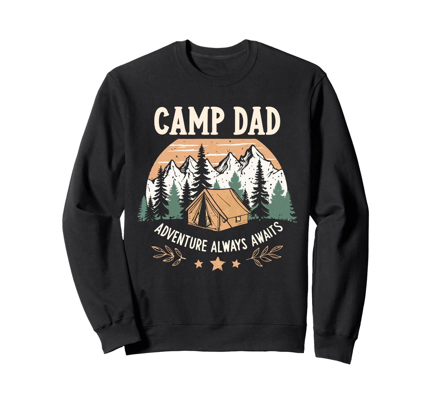 Camp Dad Adventure Awaits Sweatshirt - Casual Everyday Wear for Adults - T-Shirt, Sweatshirt, Hoodie