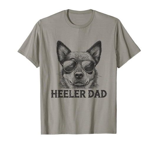Australian Cattle Dog Blue Heeler Dad T-Shirt - Custom Art Print for Adults - T-Shirt, Sweatshirt, Hoodie