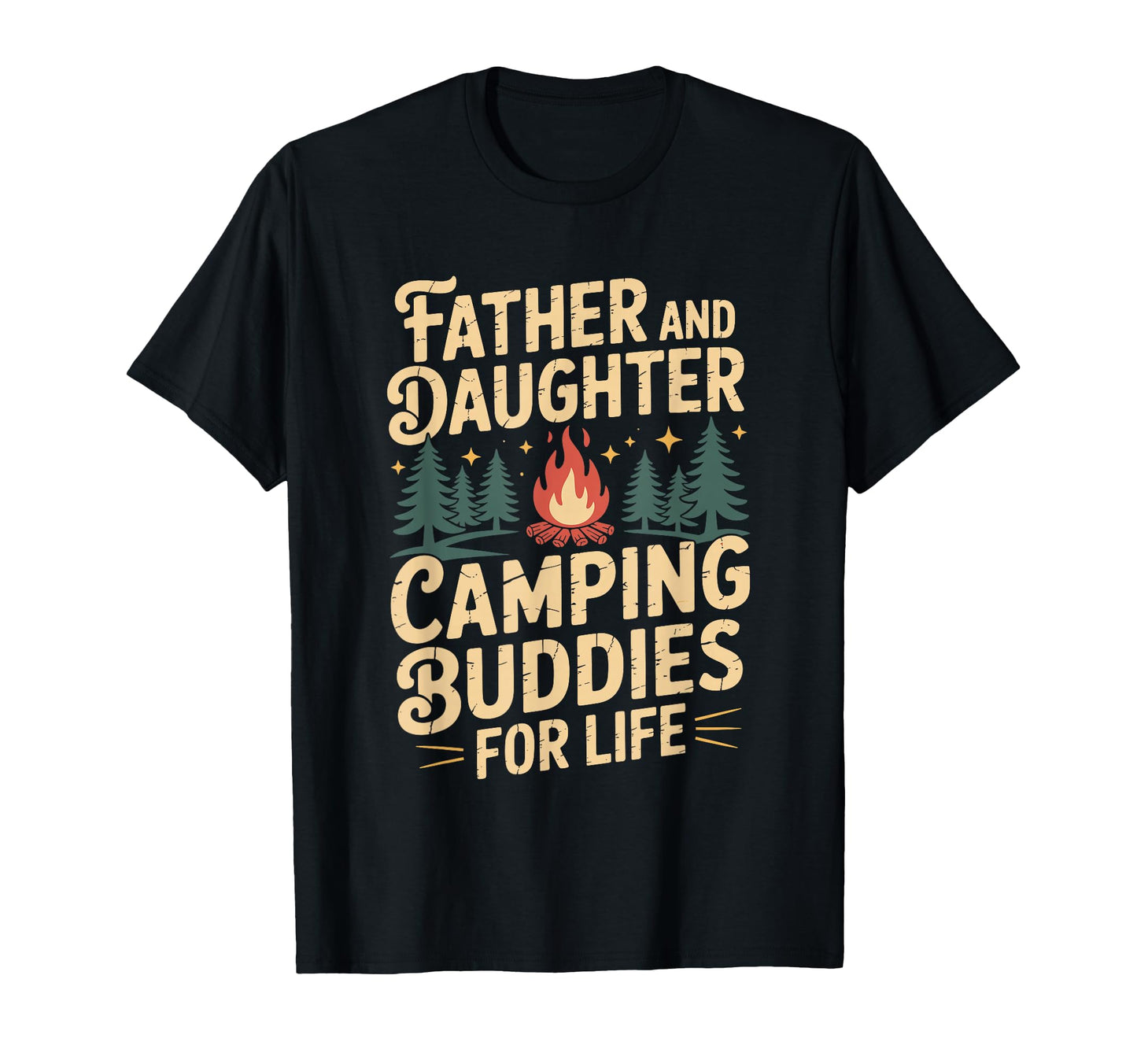 Father And Daughter Camping Buddies T-Shirt - Aesthetic Graphic Unisex - T-Shirt, Sweatshirt, Hoodie