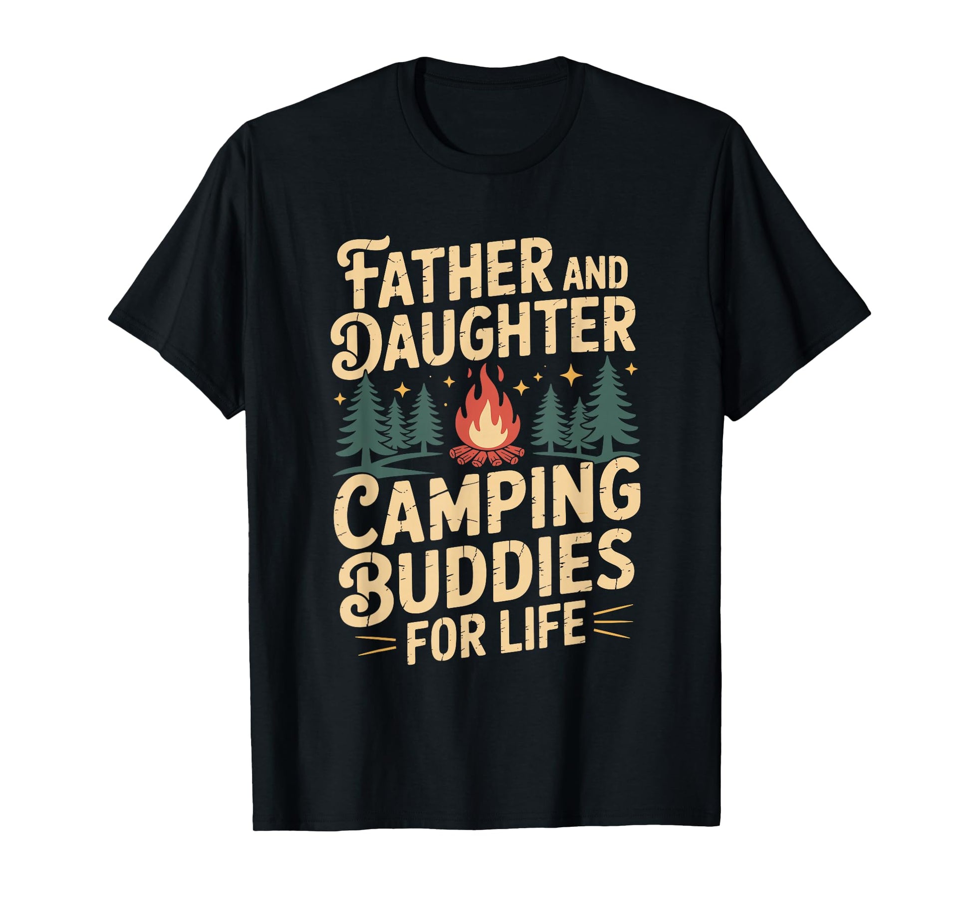 Father And Daughter Camping Buddies T-Shirt - Aesthetic Graphic Unisex - T-Shirt, Sweatshirt, Hoodie