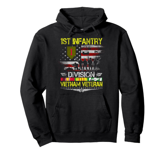 1St Infantry Division Vietnam Veteran Hoodie - Custom Art Print for Adults - T-Shirt, Sweatshirt, Hoodie