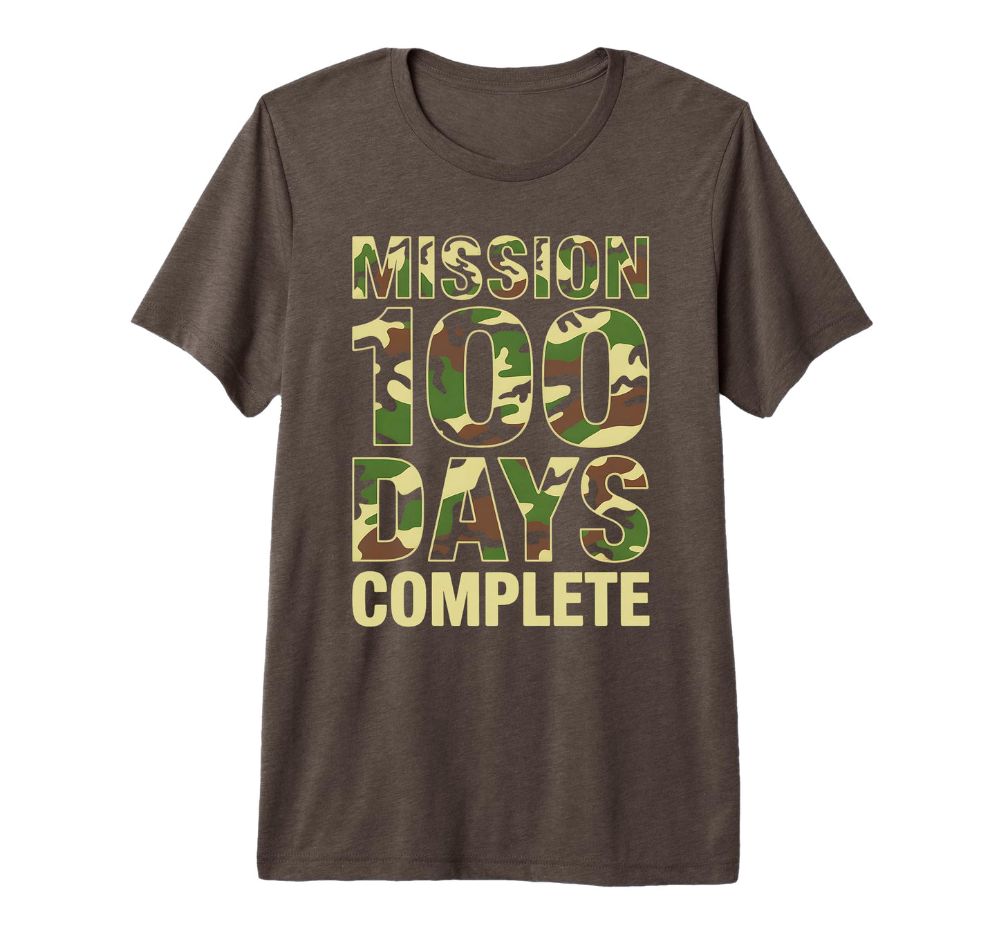 Mission 100 Days School Complete T-Shirt - Trendy Graphic for Adults - T-Shirt, Sweatshirt, Hoodie