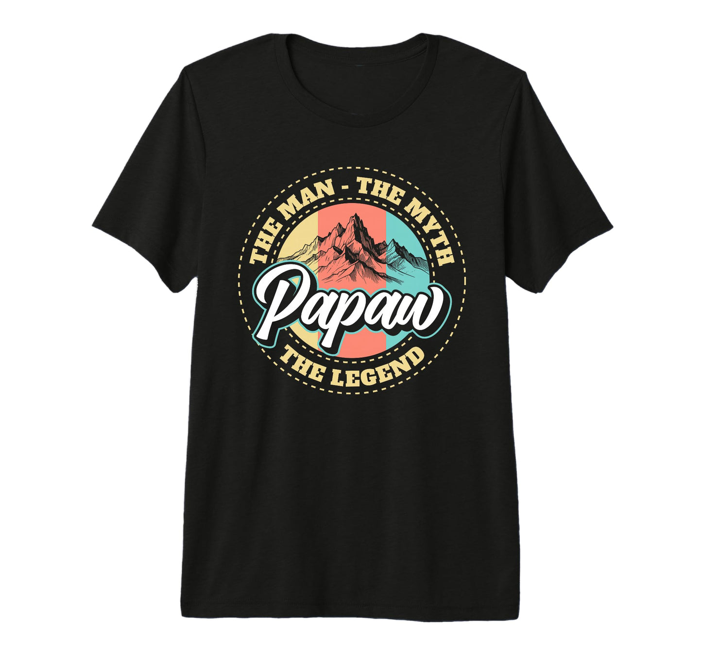 Mens Papaw Myth Legend Dad Grandpa Tri T-Shirt - Novelty Apparel Unisex - T-Shirt, Sweatshirt, Hoodie