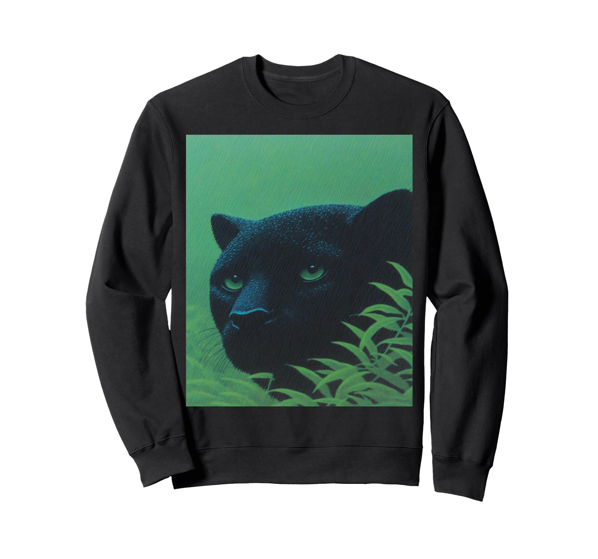 Trendy Tops Panther Green Sweatshirt - Graphic Print Unisex - T-Shirt, Sweatshirt, Hoodie