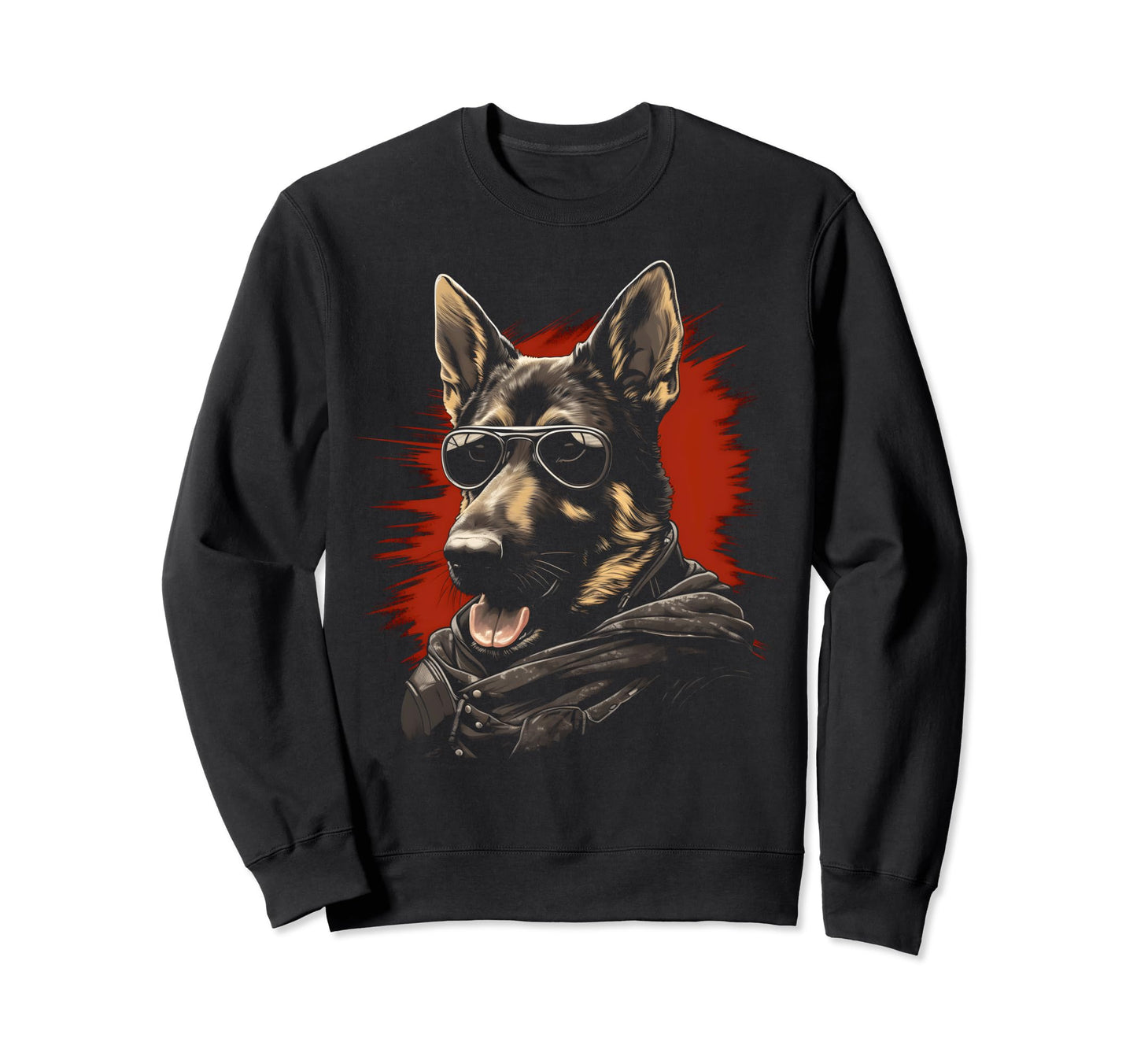 Motorcycle Dad Biker Dog German Sweatshirt - Minimalist Print Men Women - T-Shirt, Sweatshirt, Hoodie