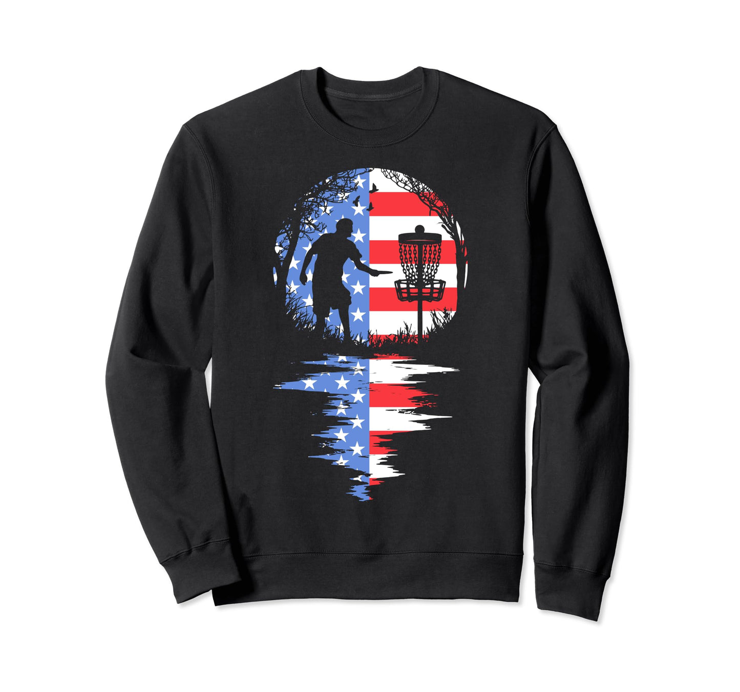 4Th July Disc Golf Dad Usa Flag Sweatshirt - Aesthetic Graphic for Adults - T-Shirt, Sweatshirt, Hoodie
