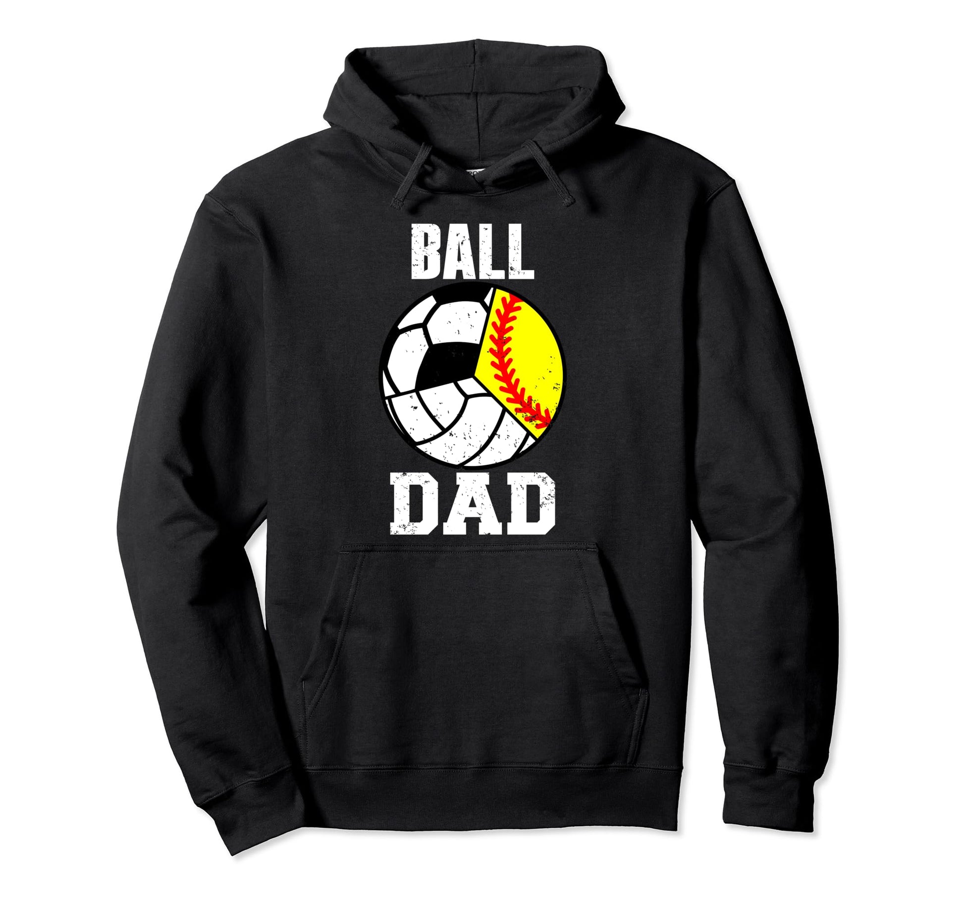 Ball Dad Funny Softball Volleyball Hoodie - Aesthetic Graphic Unisex - T-Shirt, Sweatshirt, Hoodie