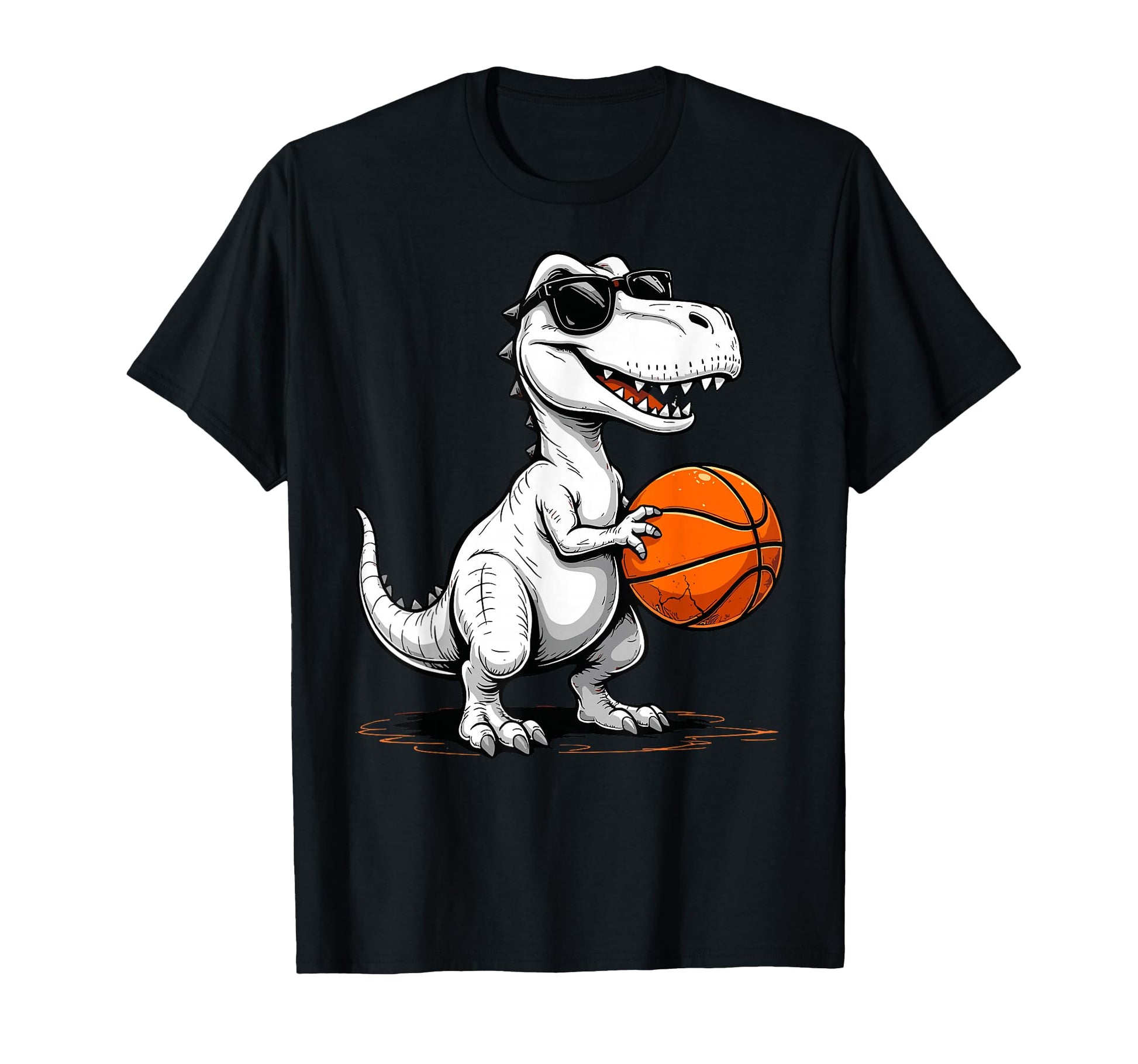 Sunglasses Dinosaur T Rex Basketball T-Shirt - Unique Graphic for Adults - T-Shirt, Sweatshirt, Hoodie