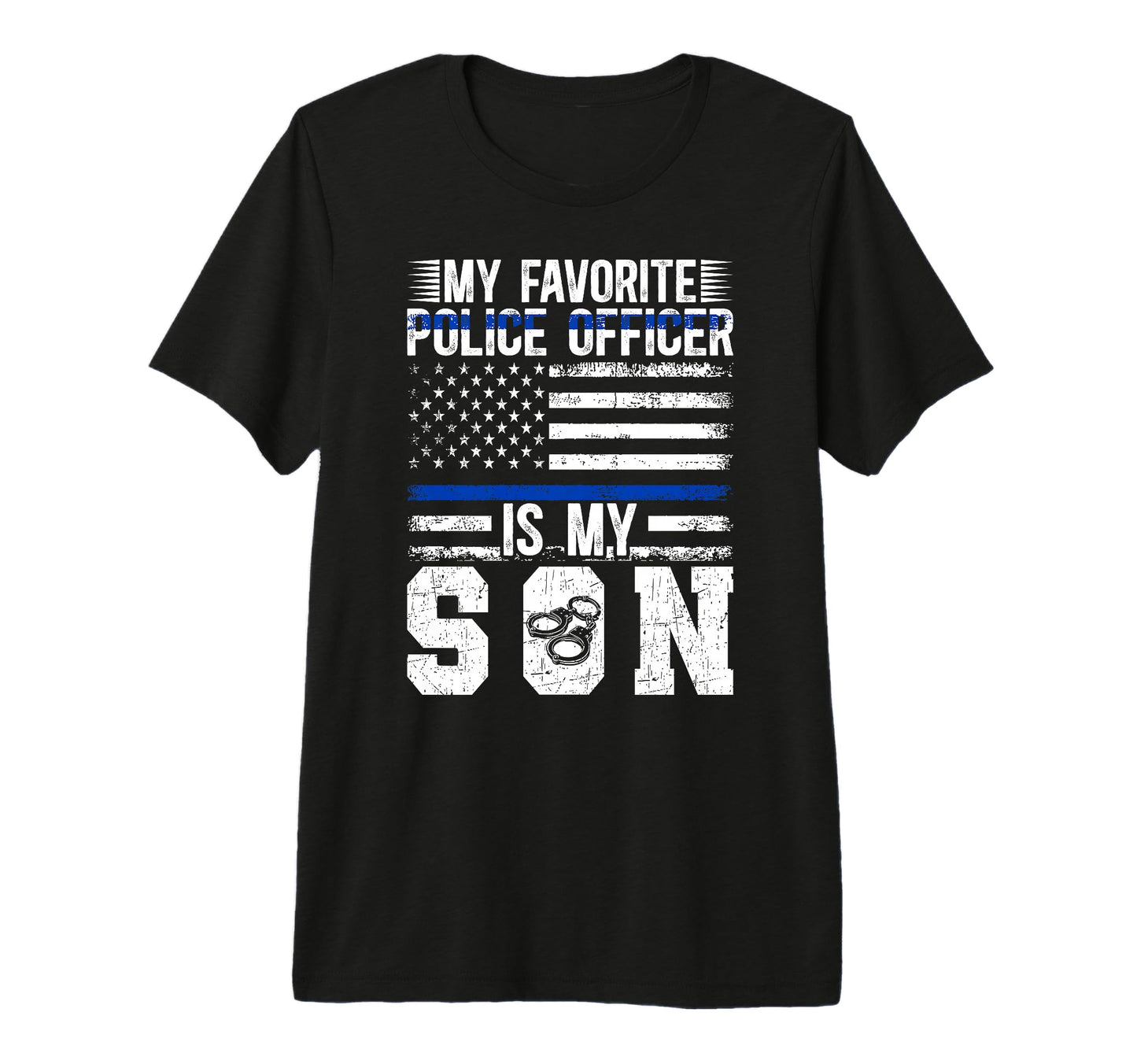 Mens My Favorite Police Officer Dad T-Shirt - Streetwear Style Men Women - T-Shirt, Sweatshirt, Hoodie