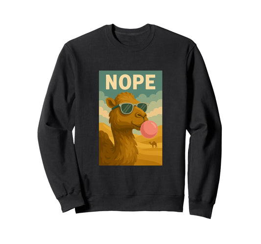 Camel Nope Chewing Gum Bubble Pop Sweatshirt - Novelty Apparel for Adults - T-Shirt, Sweatshirt, Hoodie