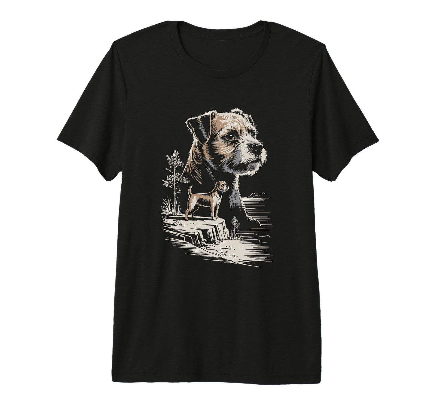 Mom Dad Border Terrier Dog Owner T-Shirt - Casual Everyday Wear Unisex - T-Shirt, Sweatshirt, Hoodie
