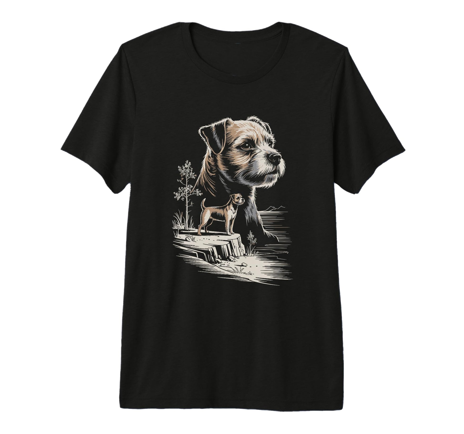 Mom Dad Border Terrier Dog Owner T-Shirt - Casual Everyday Wear Unisex - T-Shirt, Sweatshirt, Hoodie