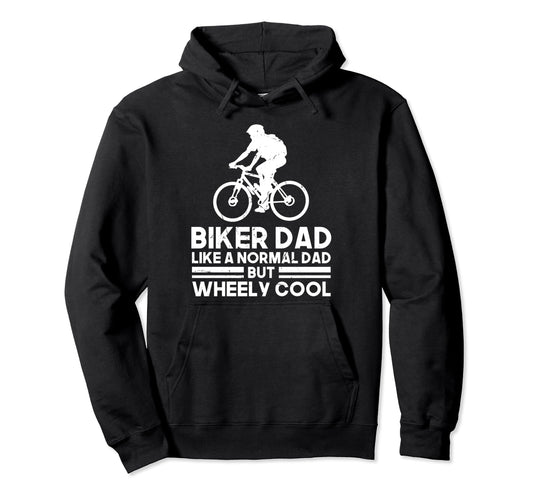 Biker Dad Bike Funny Mtb Funny Fathers Day Hoodie - Minimalist Print Unisex - T-Shirt, Sweatshirt, Hoodie