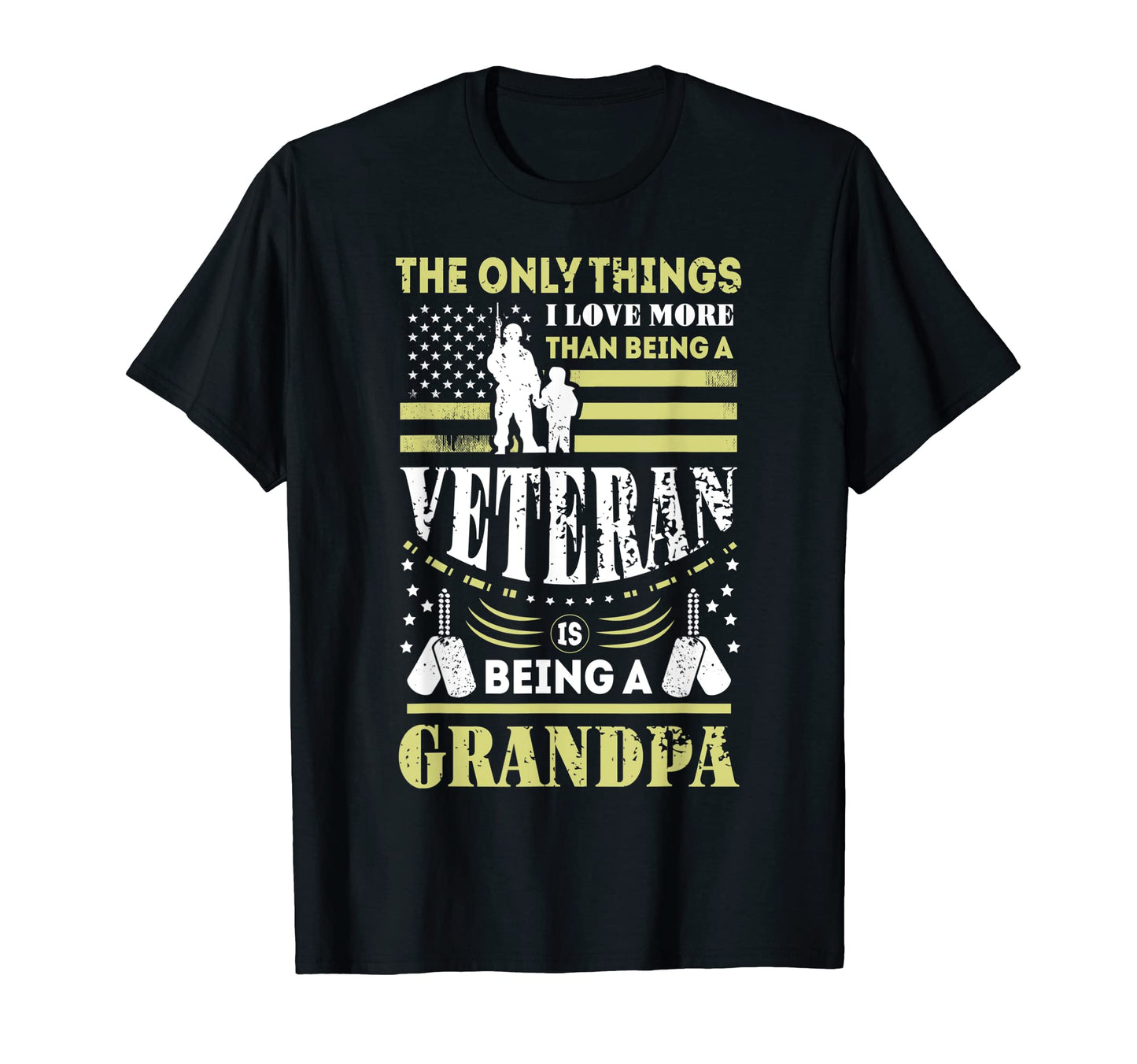 Im Dad Grandpa And Veteran Army Usa Flag T-Shirt - Aesthetic Graphic Unisex - T-Shirt, Sweatshirt, Hoodie