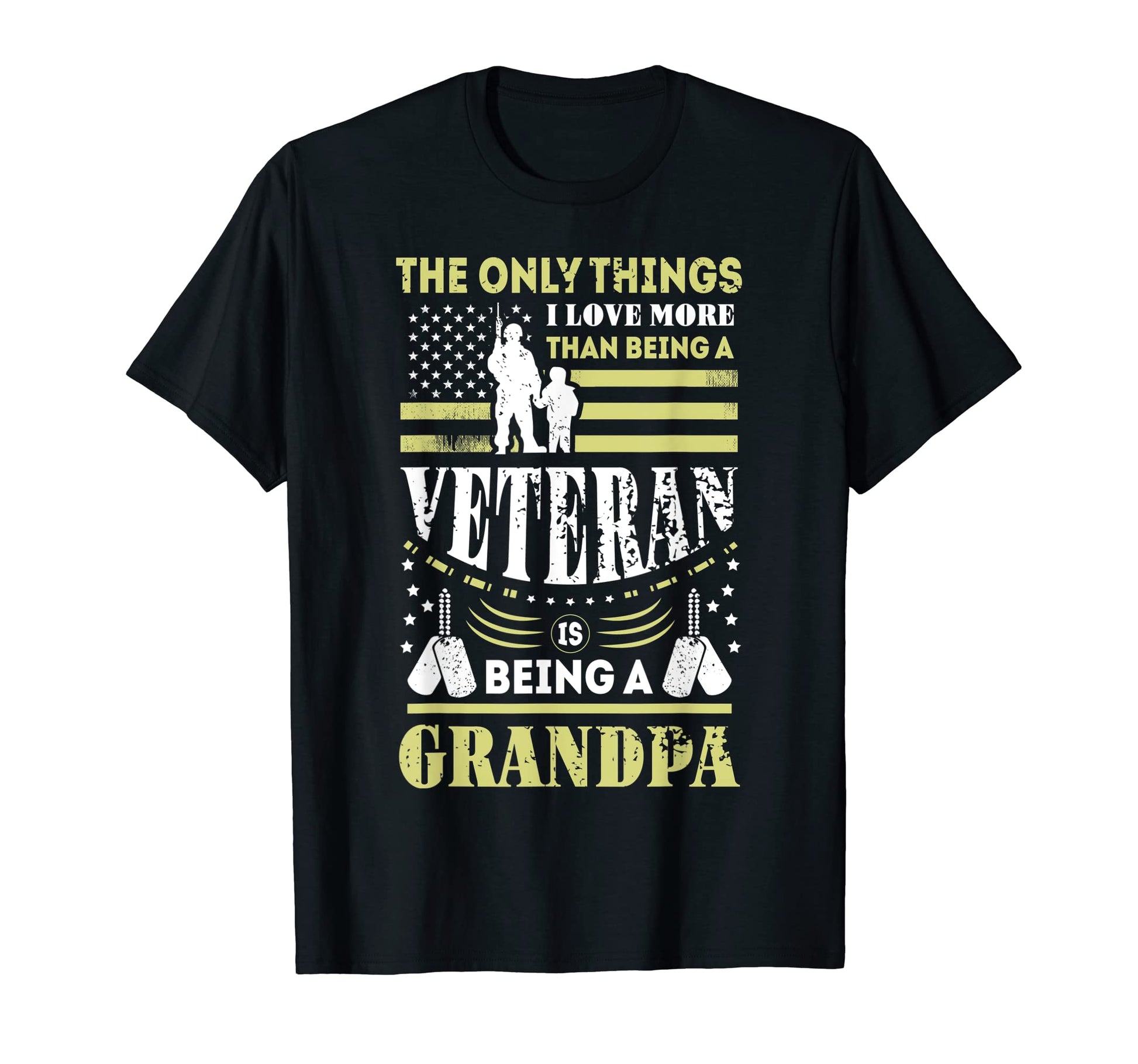 Im Dad Grandpa And Veteran Army Usa Flag T-Shirt - Aesthetic Graphic Unisex - T-Shirt, Sweatshirt, Hoodie