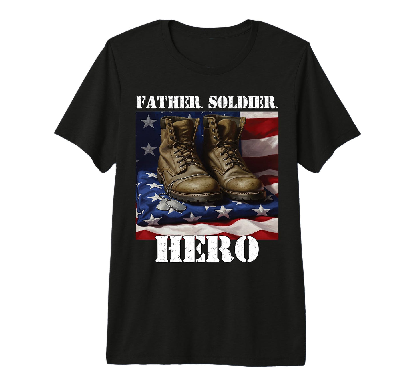 Proud Veteran Father Soldier Hero Military T-Shirt - Trendy Graphic Unisex - T-Shirt, Sweatshirt, Hoodie