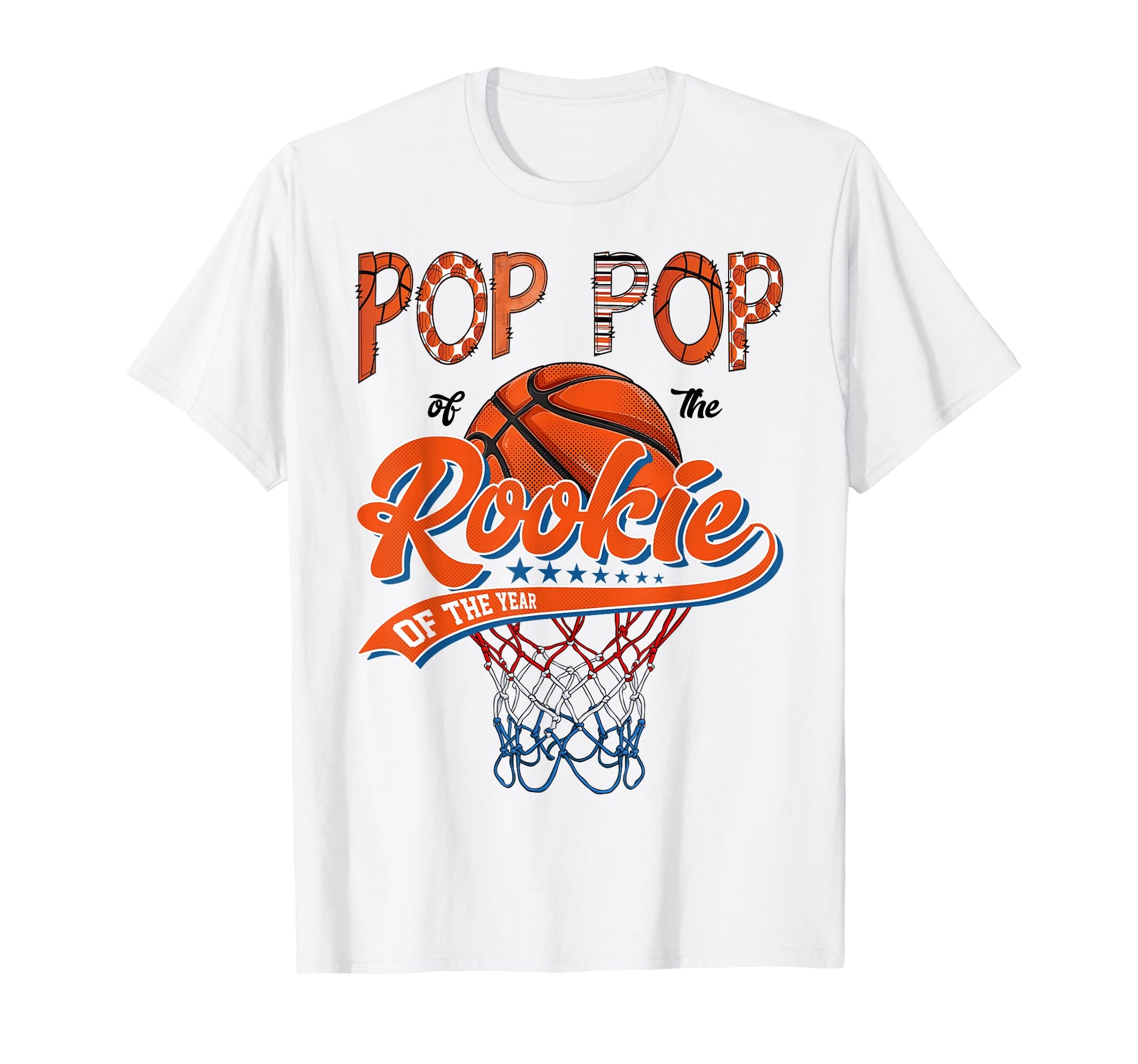 Pop Pop Rookie 1St Basketball Birthday T-Shirt - Novelty Apparel Men Women - T-Shirt, Sweatshirt, Hoodie