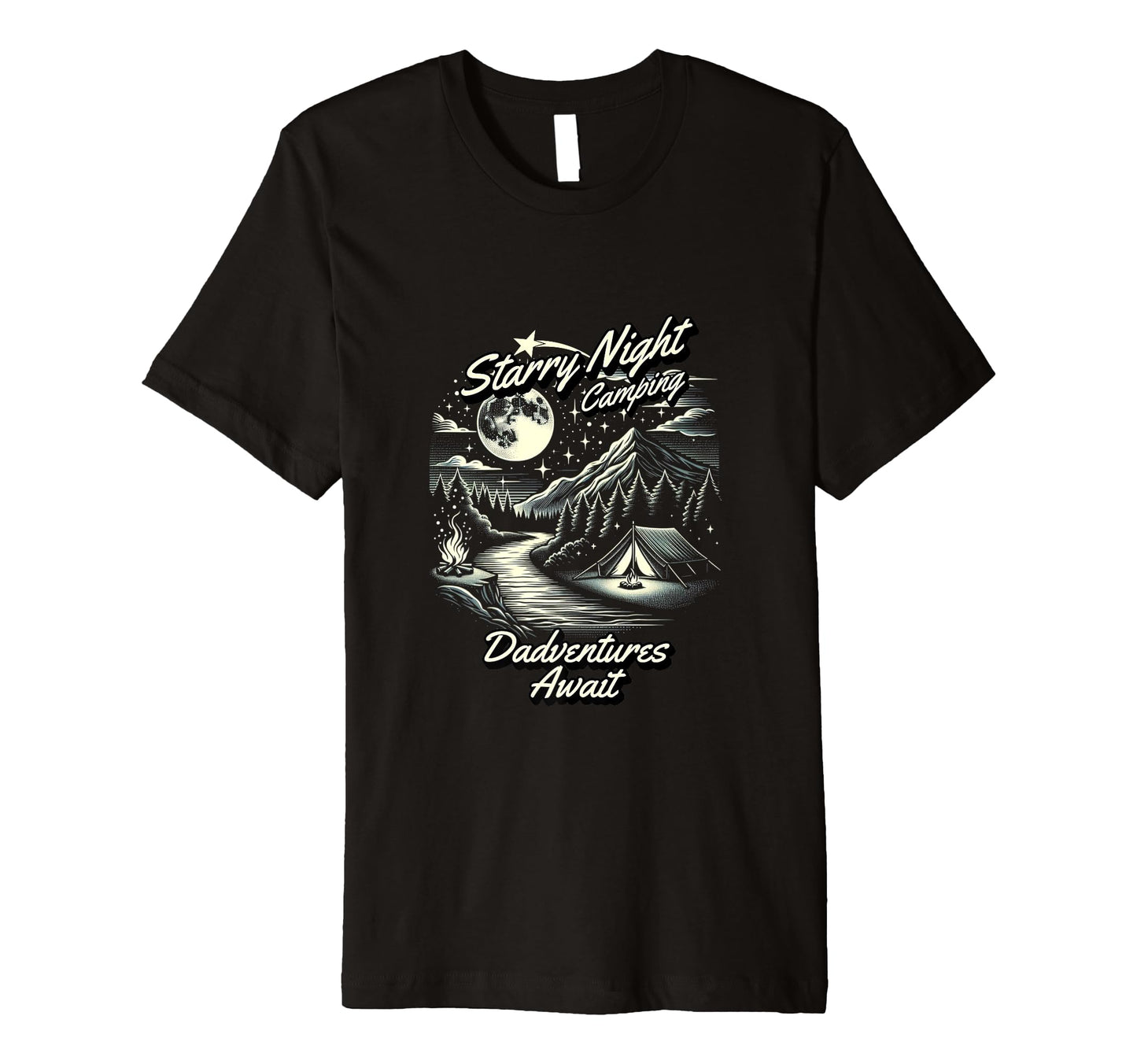 Mens Dadventures Await Starry Night T-Shirt - Unique Graphic Men Women - T-Shirt, Sweatshirt, Hoodie