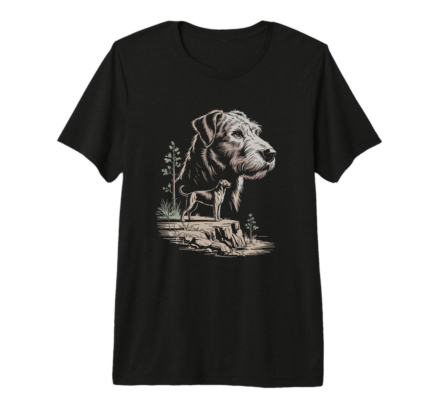 Mom Dad Irish Wolfhound Dog Owner Hiking T-Shirt - Trendy Graphic Unisex - T-Shirt, Sweatshirt, Hoodie