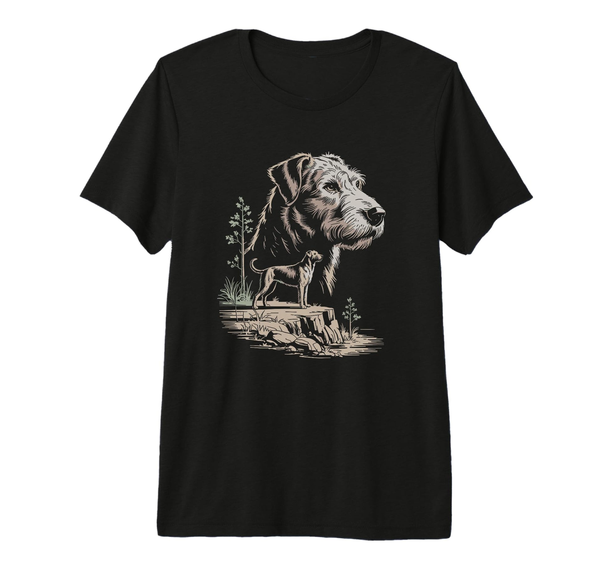 Mom Dad Irish Wolfhound Dog Owner Hiking T-Shirt - Trendy Graphic Unisex - T-Shirt, Sweatshirt, Hoodie