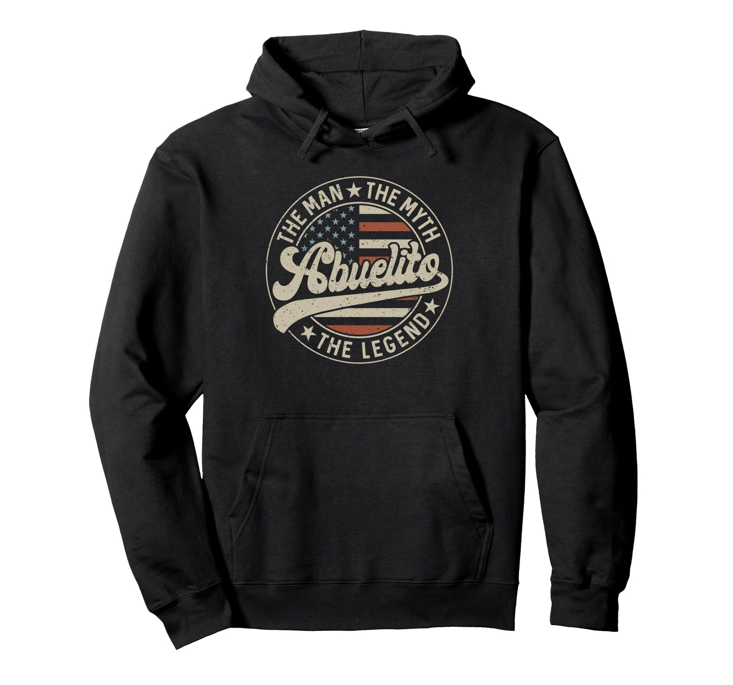 Abuelito Myth Legend Us Flag Fathers Day Hoodie - Custom Art Print Unisex - T-Shirt, Sweatshirt, Hoodie