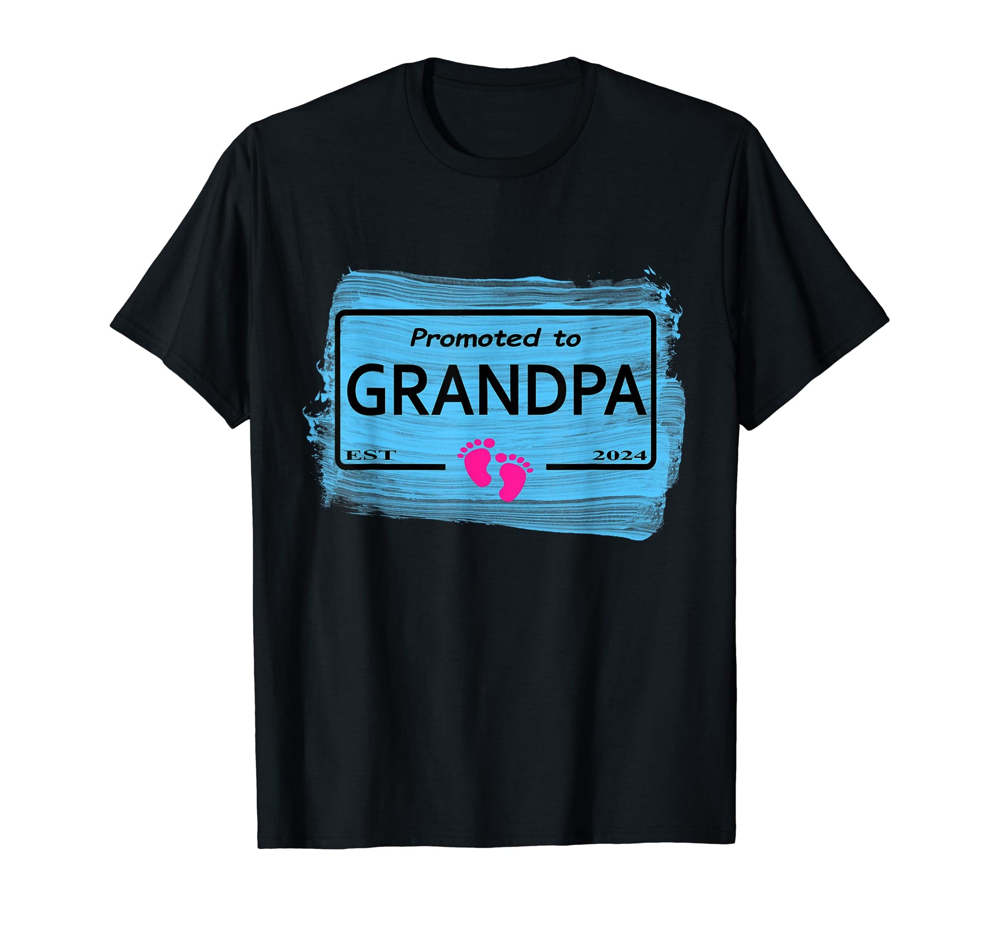 Promoted To Grandpa Est 2024 T-Shirt - Custom Art Print for Adults - T-Shirt, Sweatshirt, Hoodie