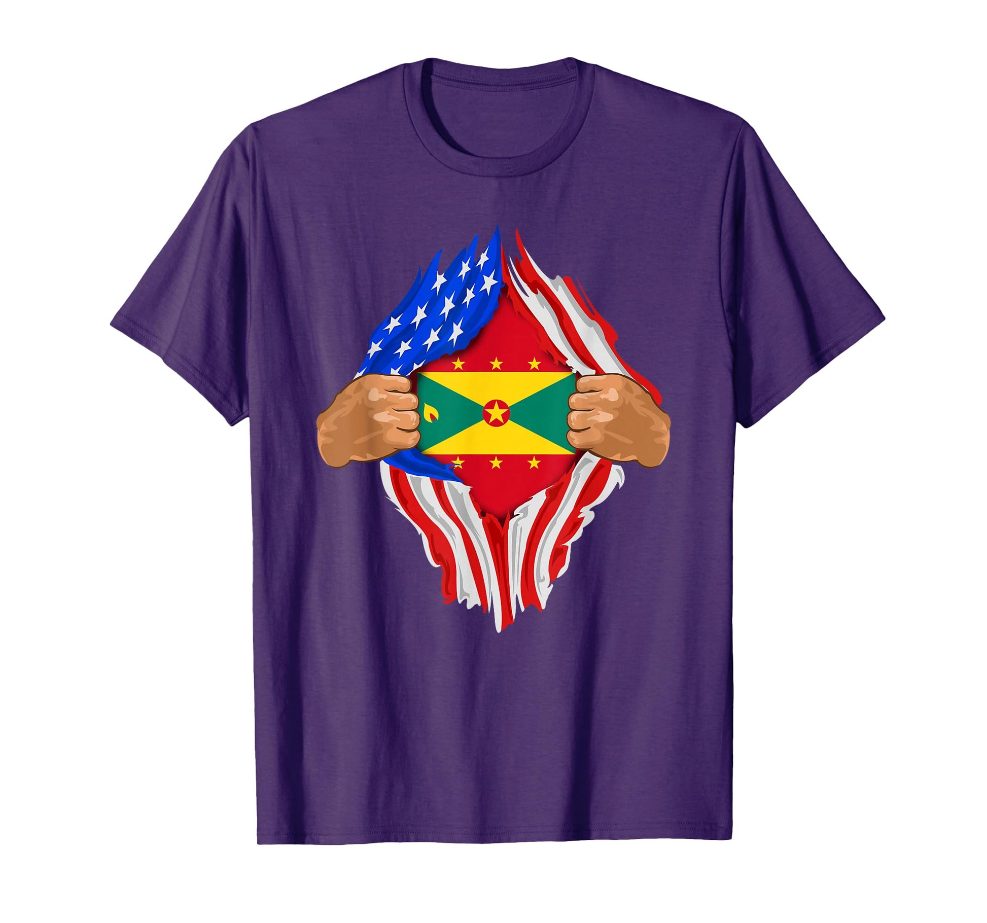 Grenadian Blood Inside Me Grenada Flag T-Shirt - Fun Novelty Design Unisex - T-Shirt, Sweatshirt, Hoodie