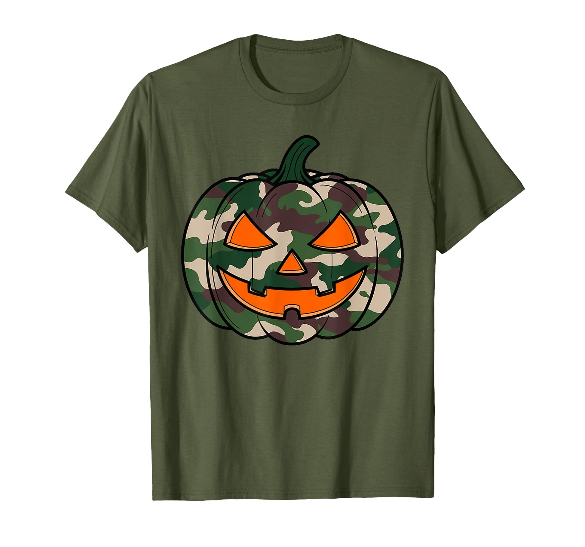 Camo Jack O Lantern Halloween Shirts T-Shirt - Casual Everyday Wear Unisex - T-Shirt, Sweatshirt, Hoodie