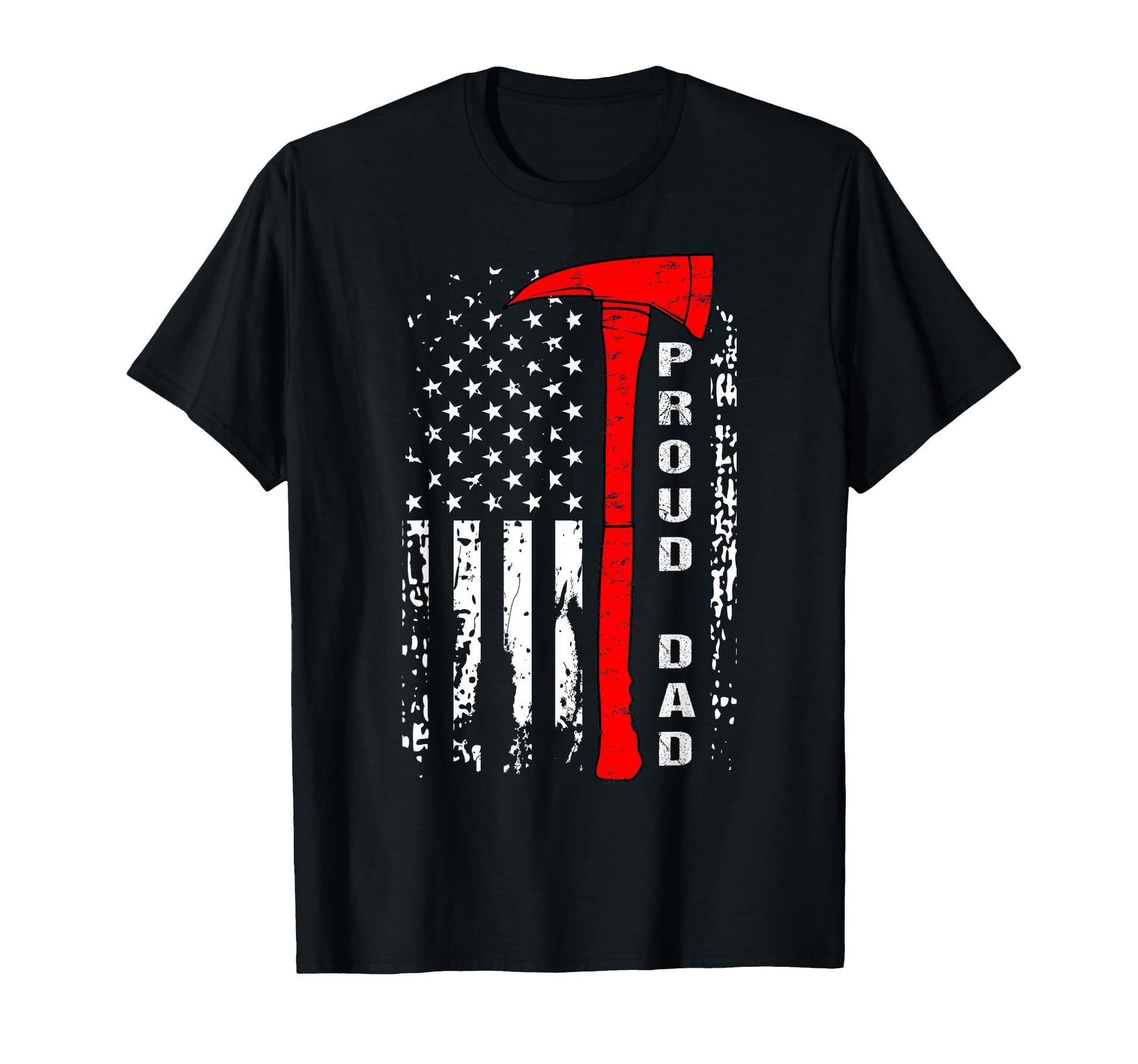 Firefighter Dad Proud Dad Brave T-Shirt - Graphic Print for Adults - T-Shirt, Sweatshirt, Hoodie
