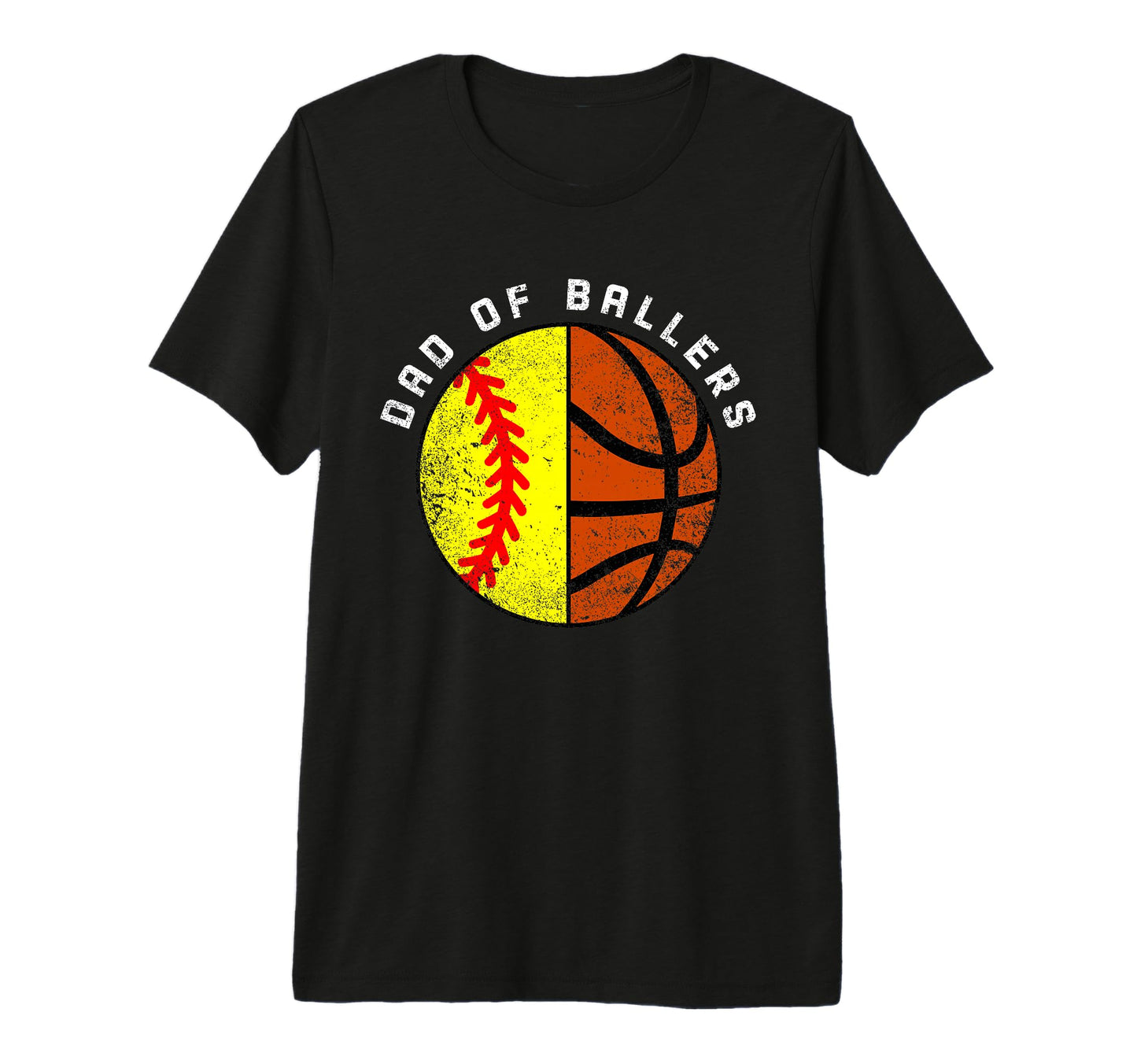 Mens Dad Ballers Funny Softball T-Shirt - Minimalist Print for Adults - T-Shirt, Sweatshirt, Hoodie
