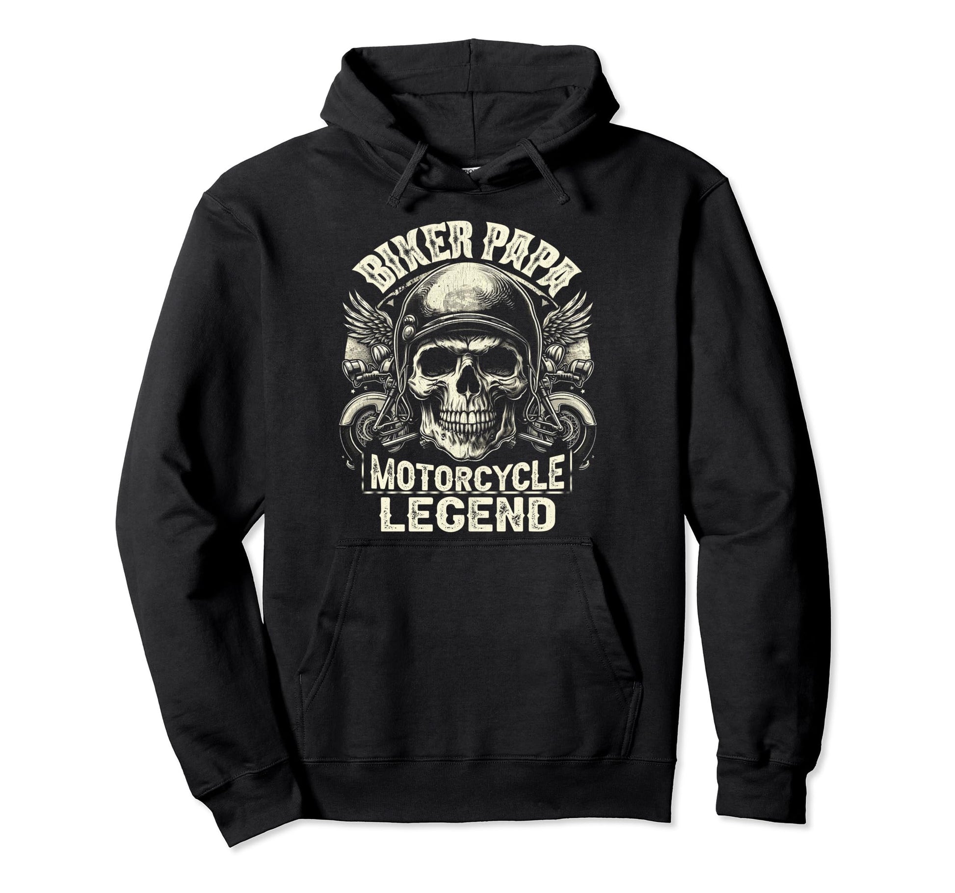 Biker Papa Motorcycle Lovers Dad Hoodie - Trendy Graphic for Adults - T-Shirt, Sweatshirt, Hoodie