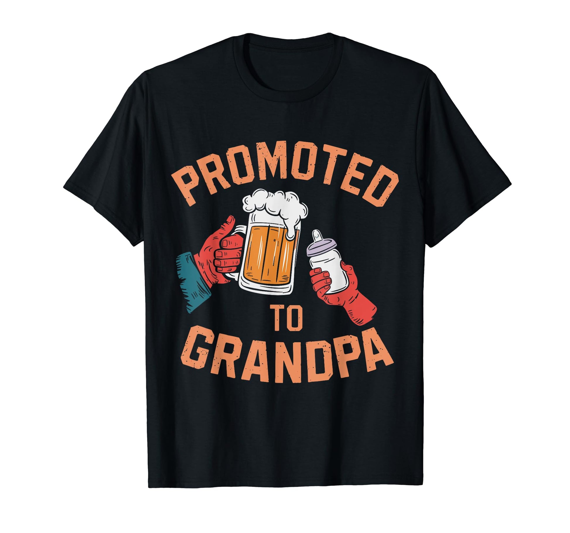 Promoted To Grandpa Grandparents T-Shirt - Aesthetic Graphic for Adults - T-Shirt, Sweatshirt, Hoodie