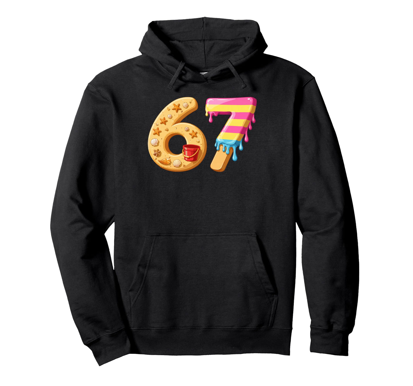 67 Sand Ice Cream Funny Six Seven Meme Hoodie - Streetwear Style Men Women - T-Shirt, Sweatshirt, Hoodie