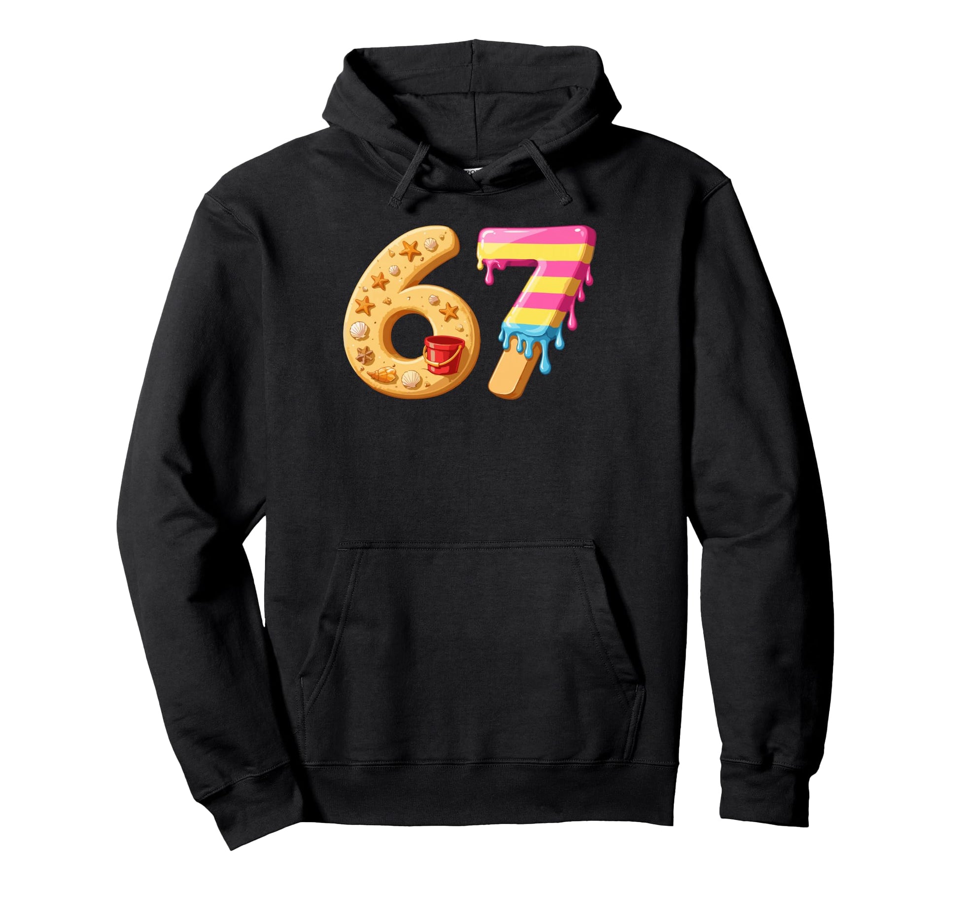 67 Sand Ice Cream Funny Six Seven Meme Hoodie - Streetwear Style Men Women - T-Shirt, Sweatshirt, Hoodie
