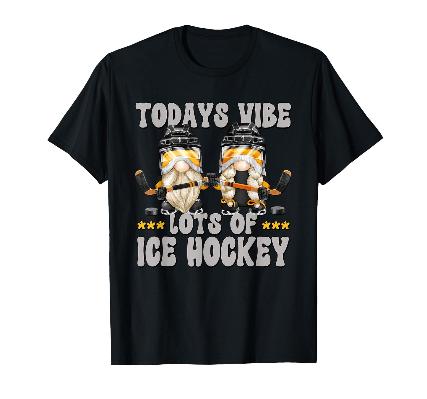 Funny Hockey Couples Ice Hockey Gnome Mom T-Shirt - Unique Graphic Unisex - T-Shirt, Sweatshirt, Hoodie