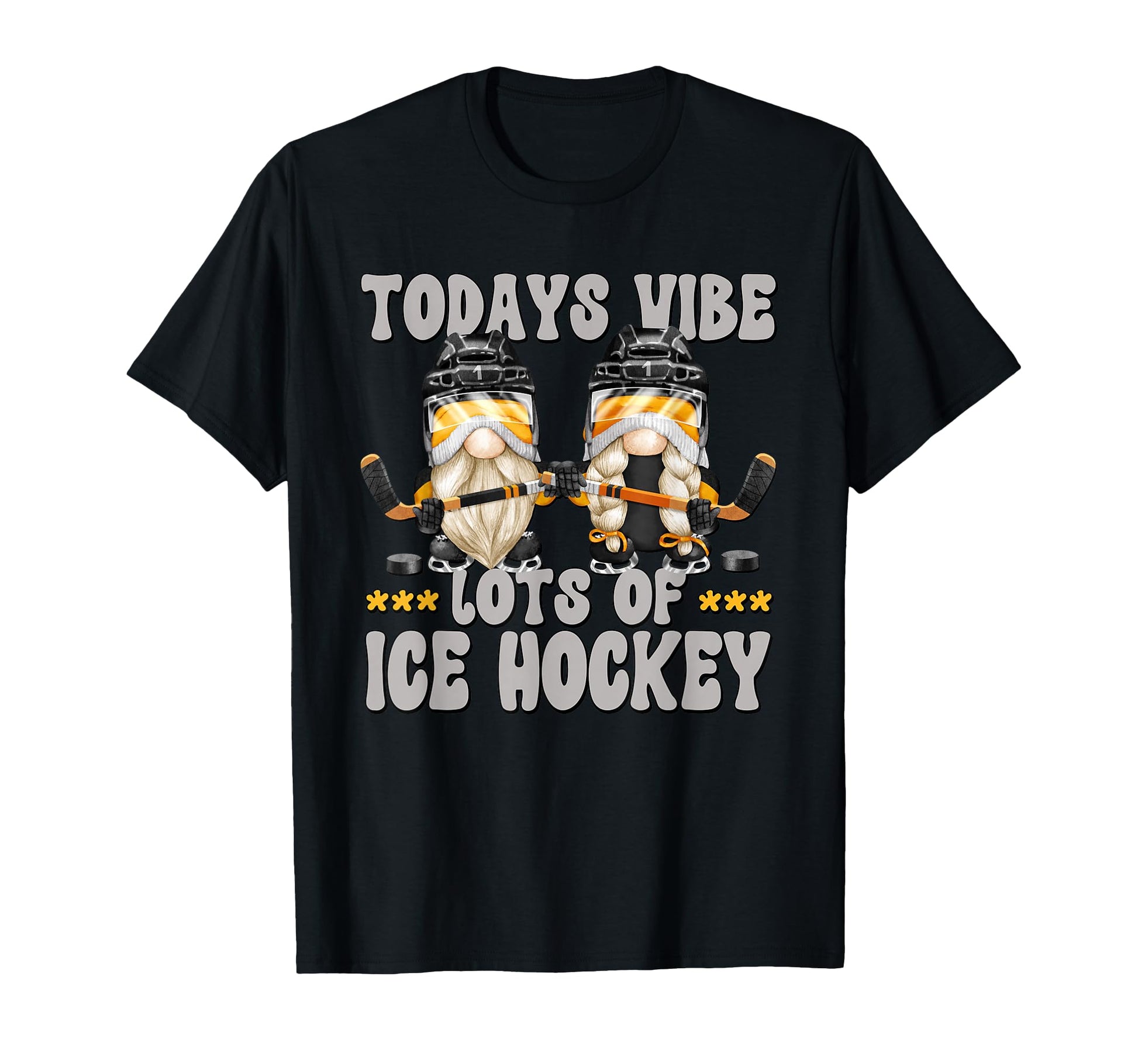 Funny Hockey Couples Ice Hockey Gnome Mom T-Shirt - Unique Graphic Unisex - T-Shirt, Sweatshirt, Hoodie